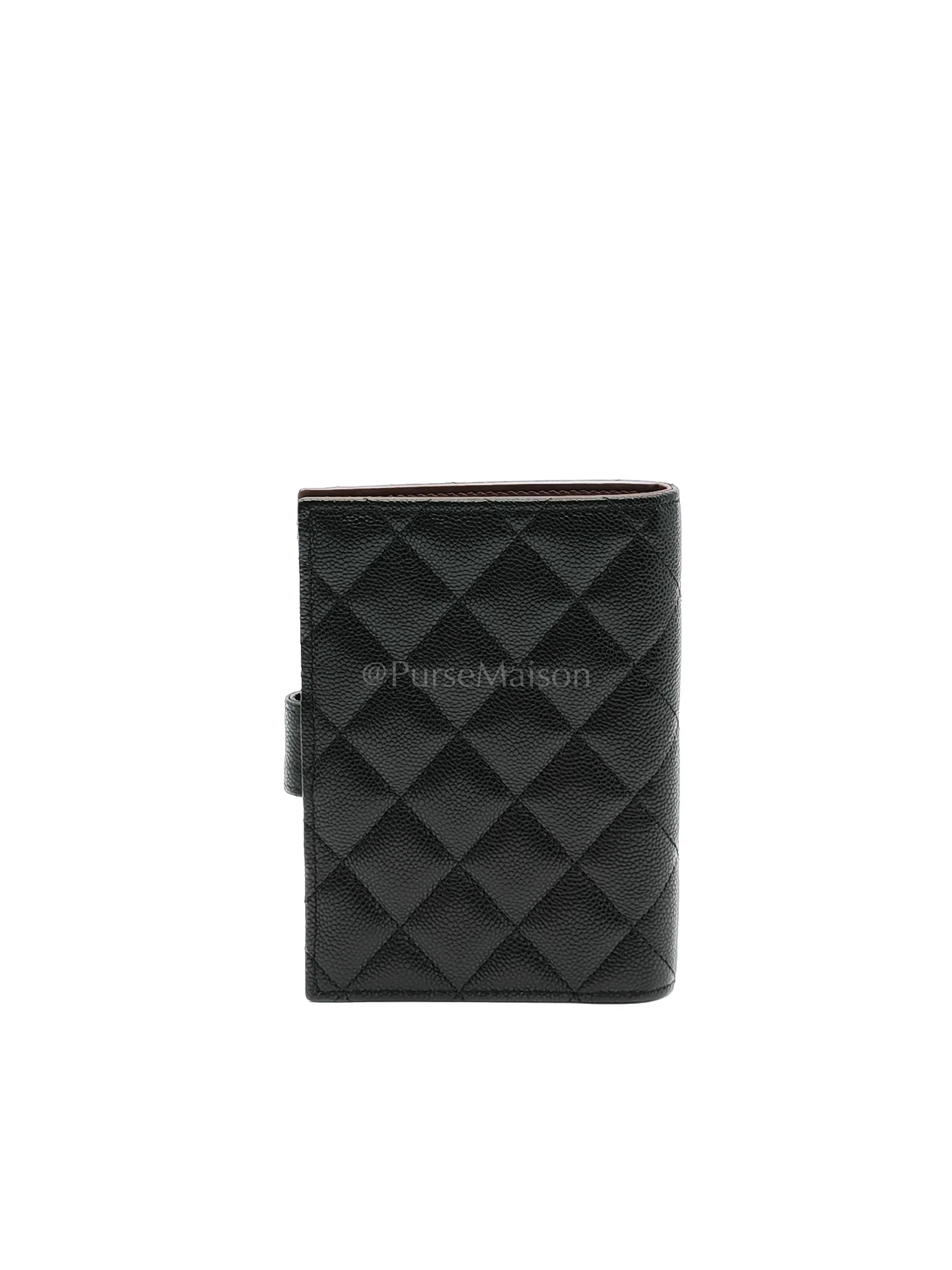 Chanel Passport Holder in Black Caviar Leather and Light Gold Hardware (Microchip) TK****2G - Image 4