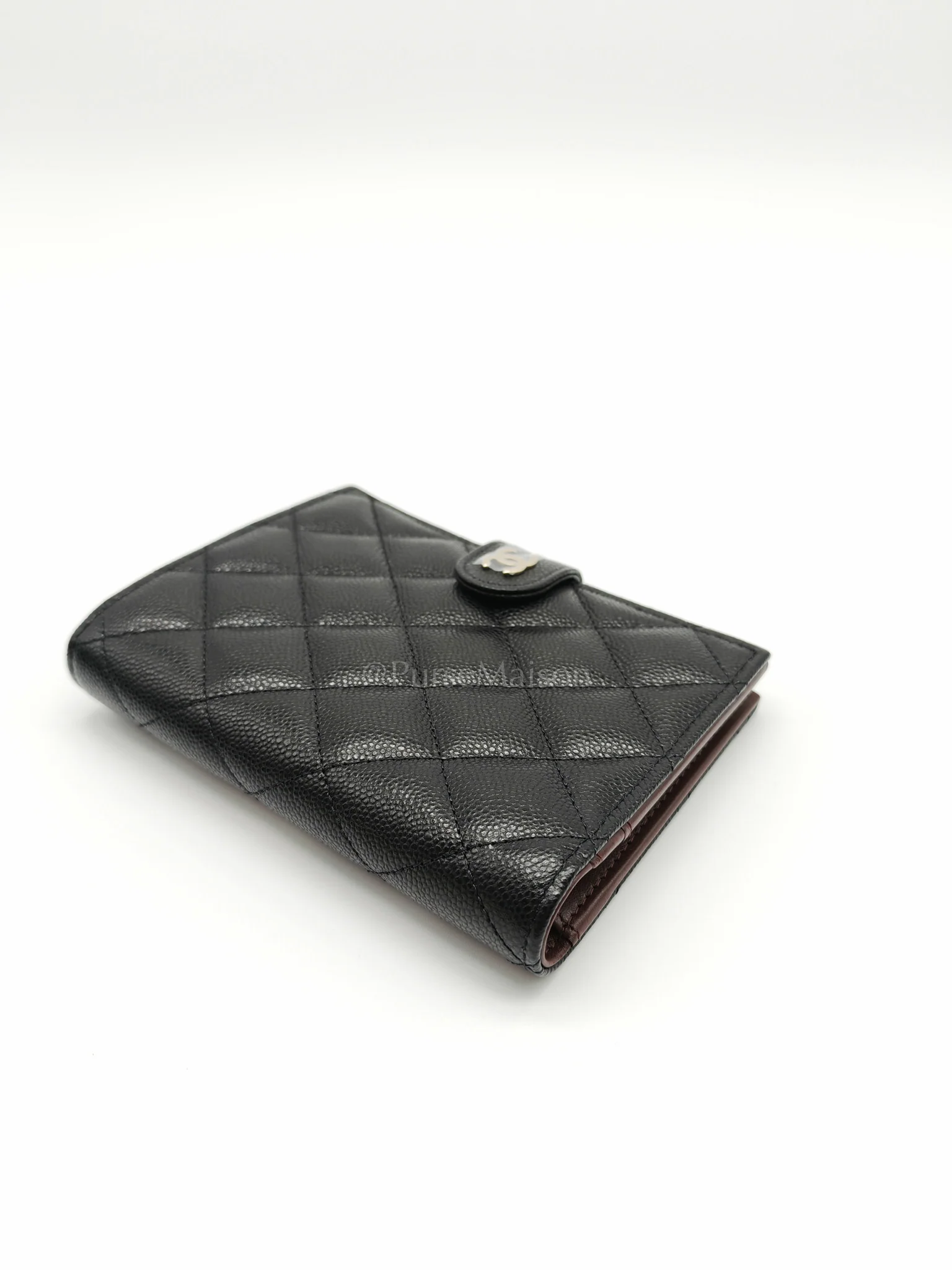 Chanel Passport Holder in Black Caviar Leather and Light Gold Hardware (Microchip) TK****2G - Image 9