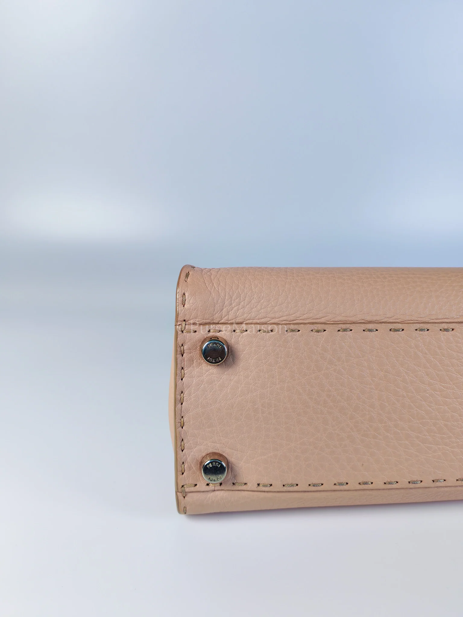 Fendi Peekaboo Medium in Cotton Candy Pink Selleria Leather Silver Harwdare - Image 13