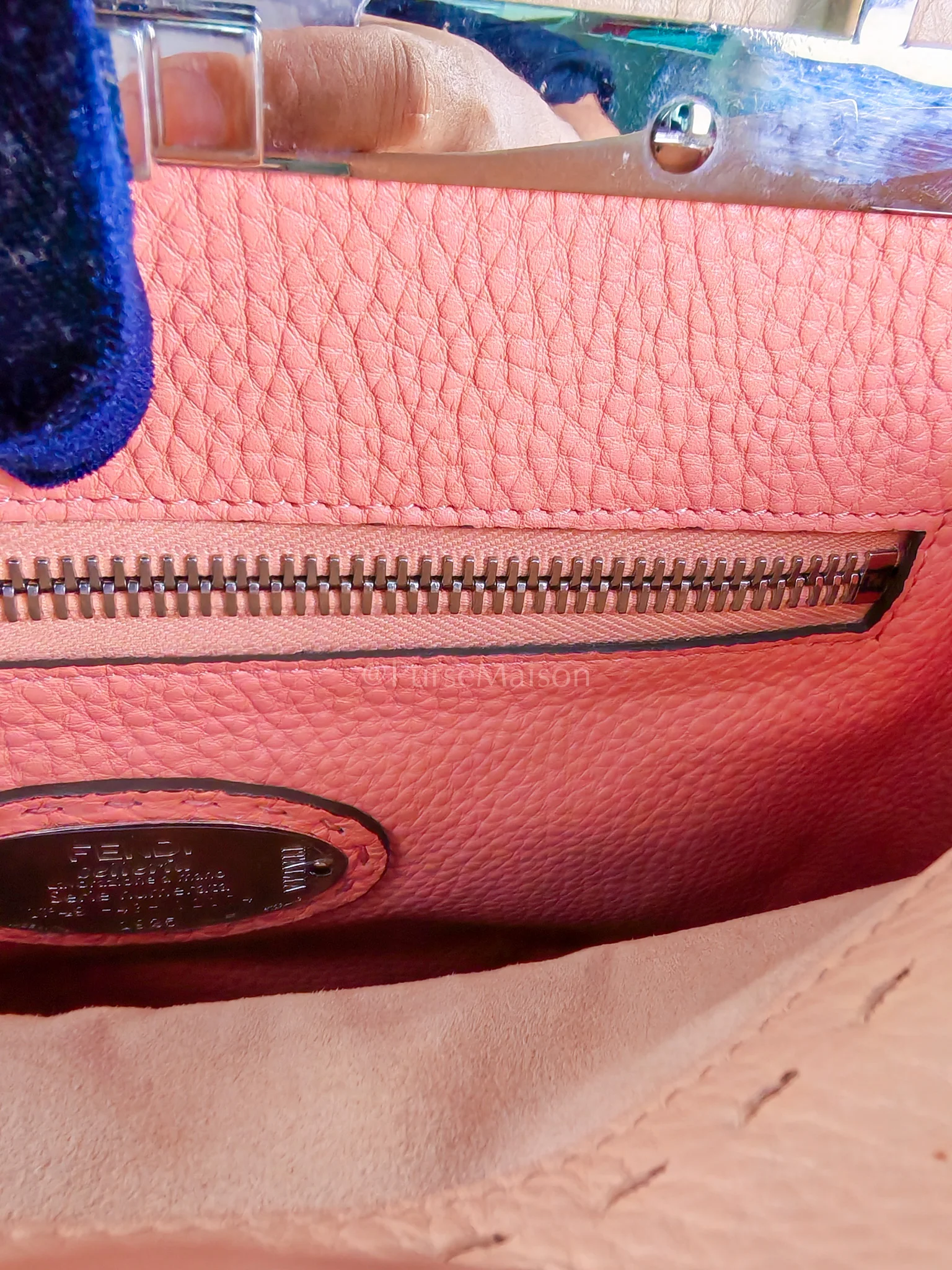 Fendi Peekaboo Medium in Cotton Candy Pink Selleria Leather Silver Harwdare - Image 23