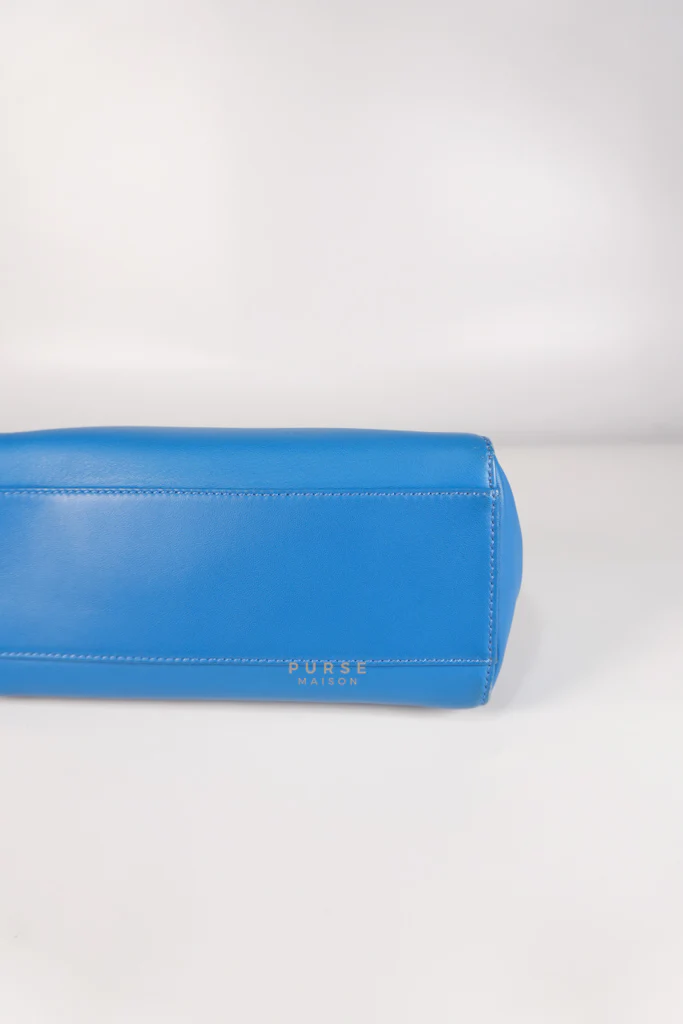 Fendi Mini Peekaboo Bicolor Light Blue and Orange Strap Bag - Image 12