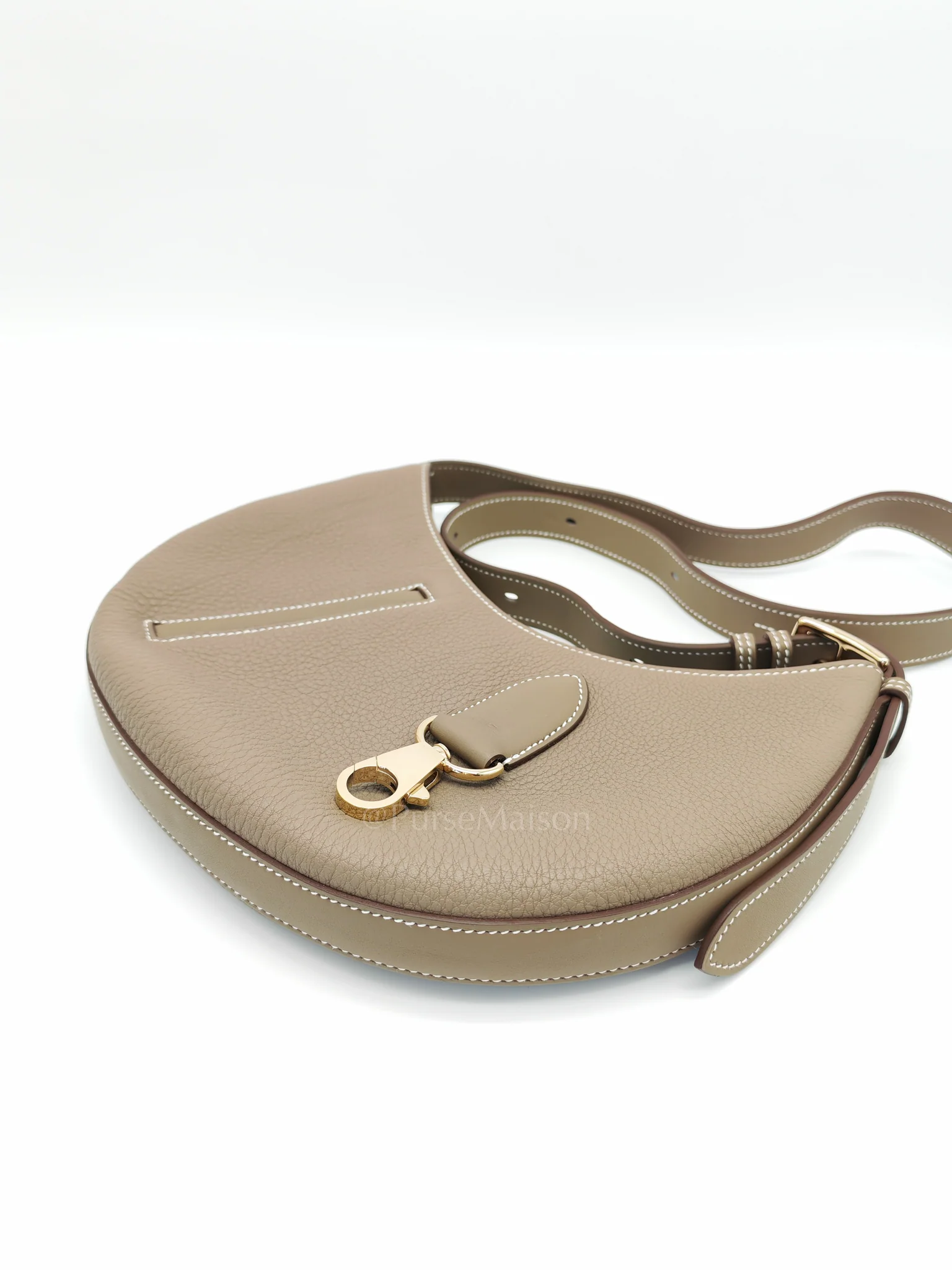 Hermes Petite Arcon Etoupe Togo and Swift Leather in Gold Hardware Stamp W (2024) - Image 9