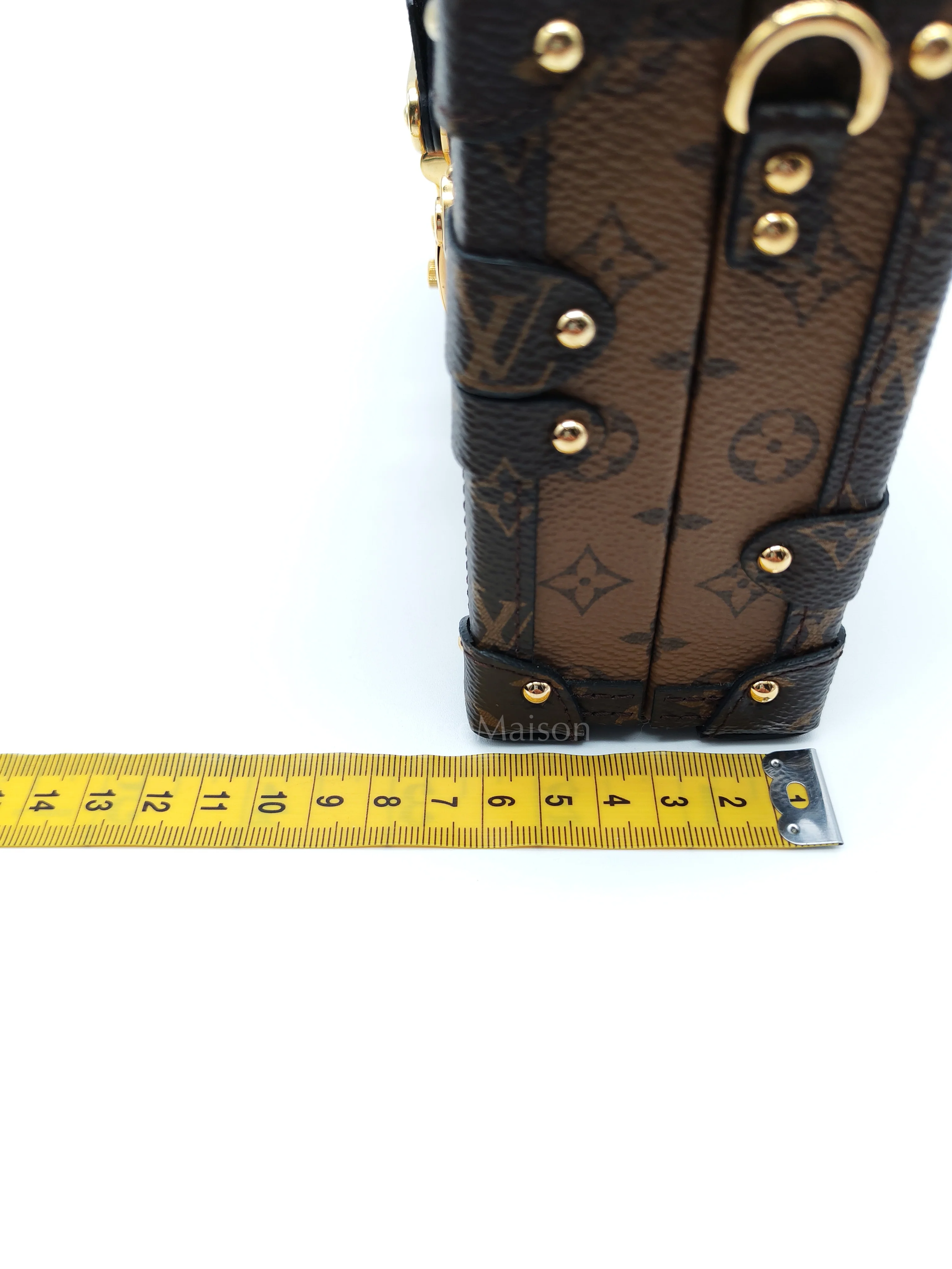 Louis Vuitton Petite Malle Bag in Reverse Monogram Canvas & Gold Hardware Microchip - Image 29