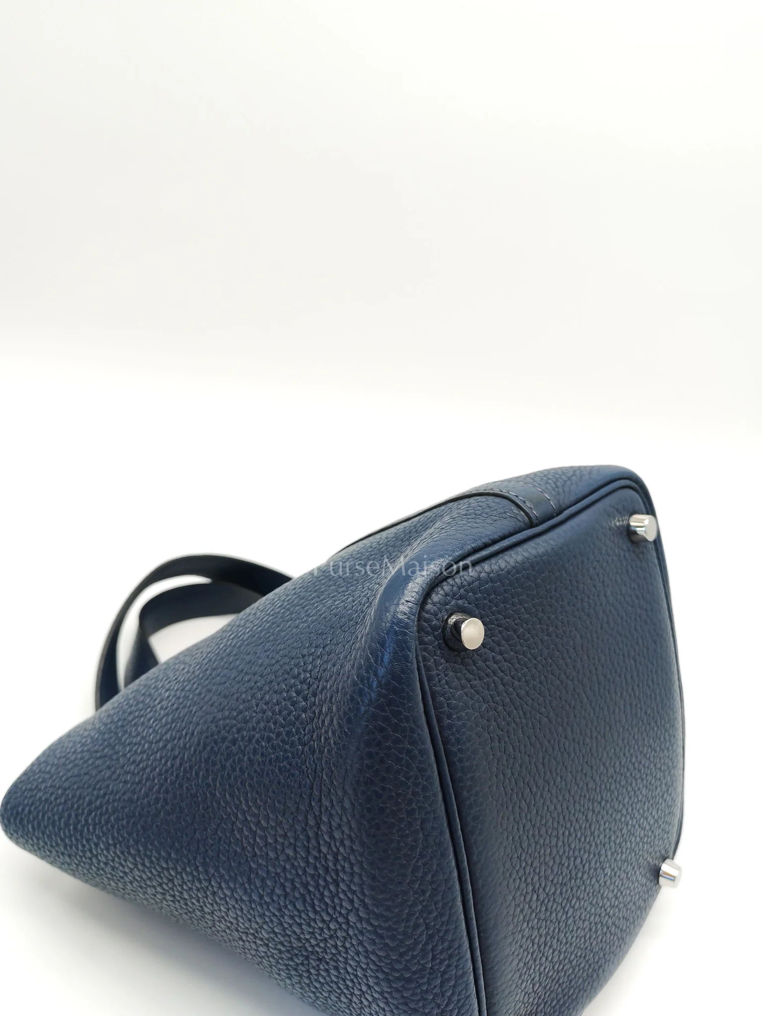 Hermes Picotin 18 in Blue Clemence Leather and Palladium Hardware Stamp M Square (2009) - Image 10