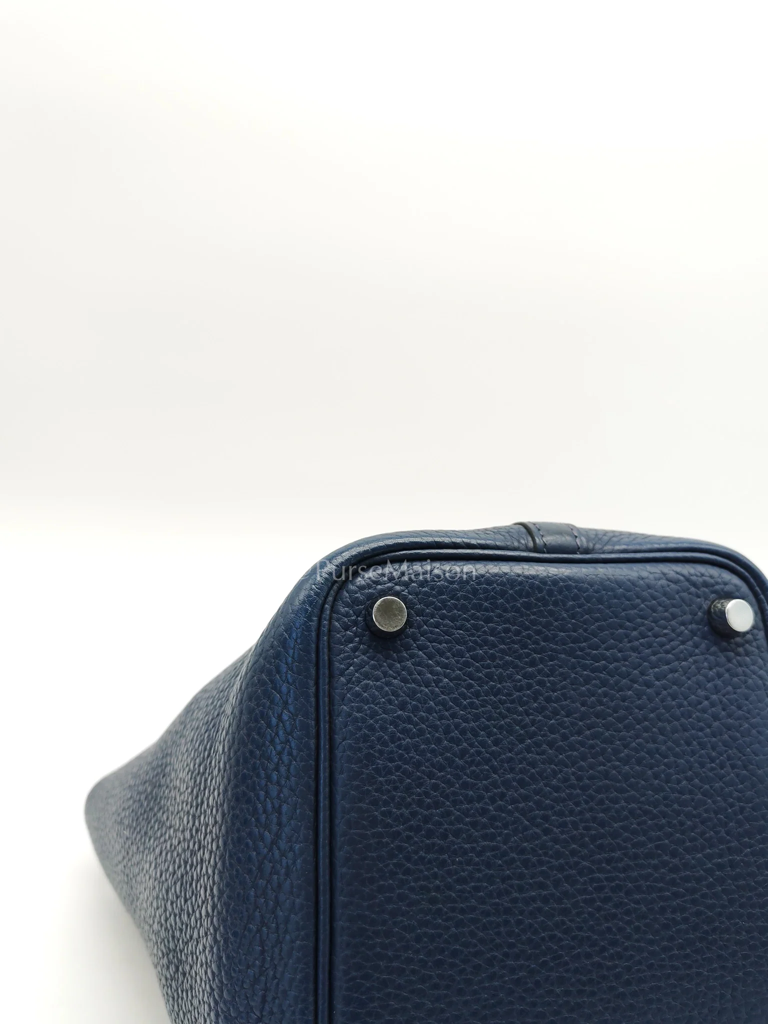 Hermes Picotin 18 in Blue Clemence Leather and Palladium Hardware Stamp M Square (2009) - Image 12