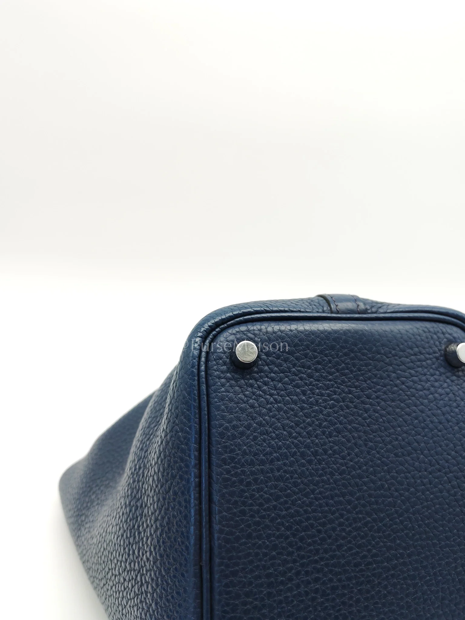 Hermes Picotin 18 in Blue Clemence Leather and Palladium Hardware Stamp M Square (2009) - Image 14