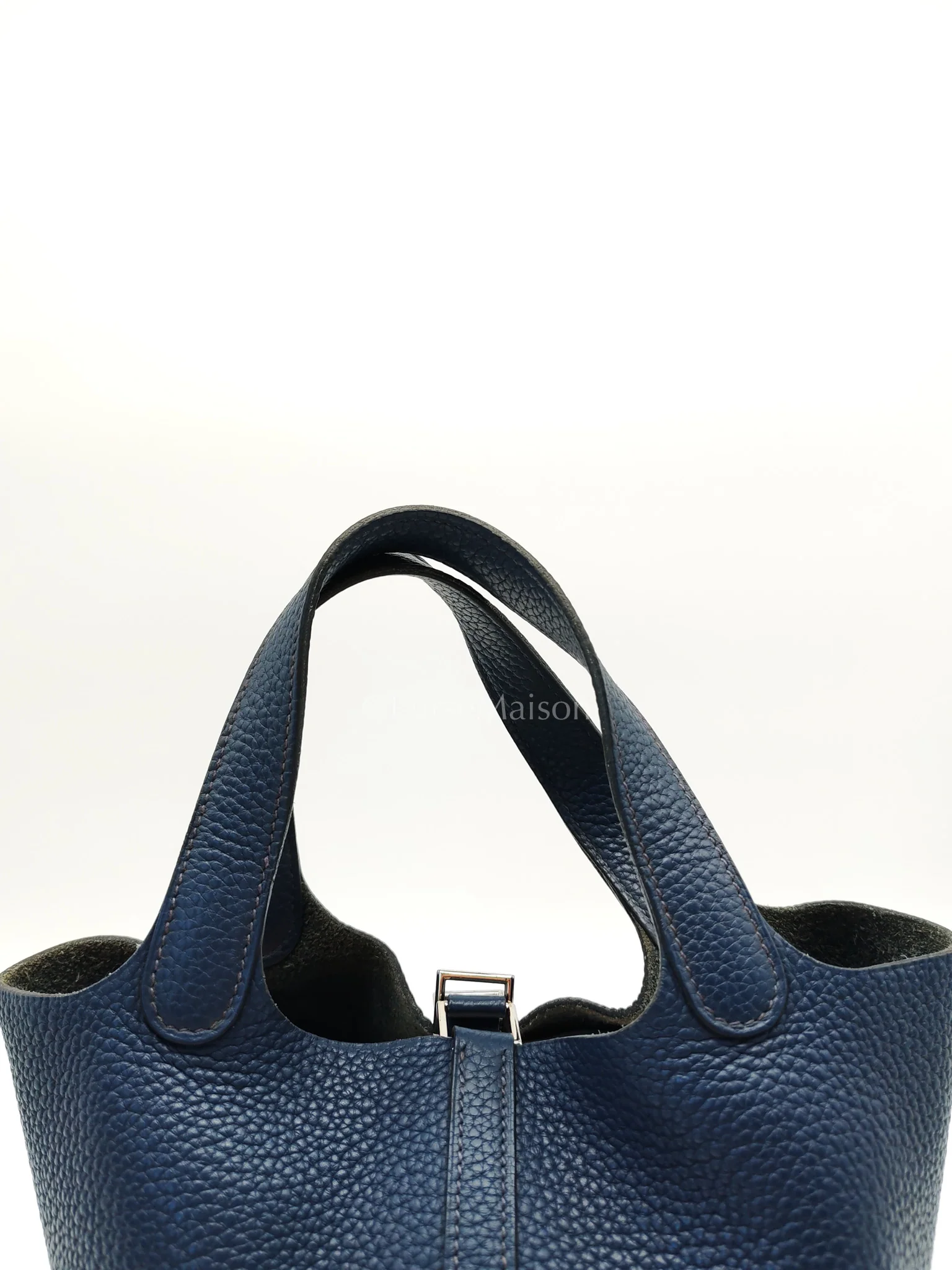 Hermes Picotin 18 in Blue Clemence Leather and Palladium Hardware Stamp M Square (2009) - Image 17