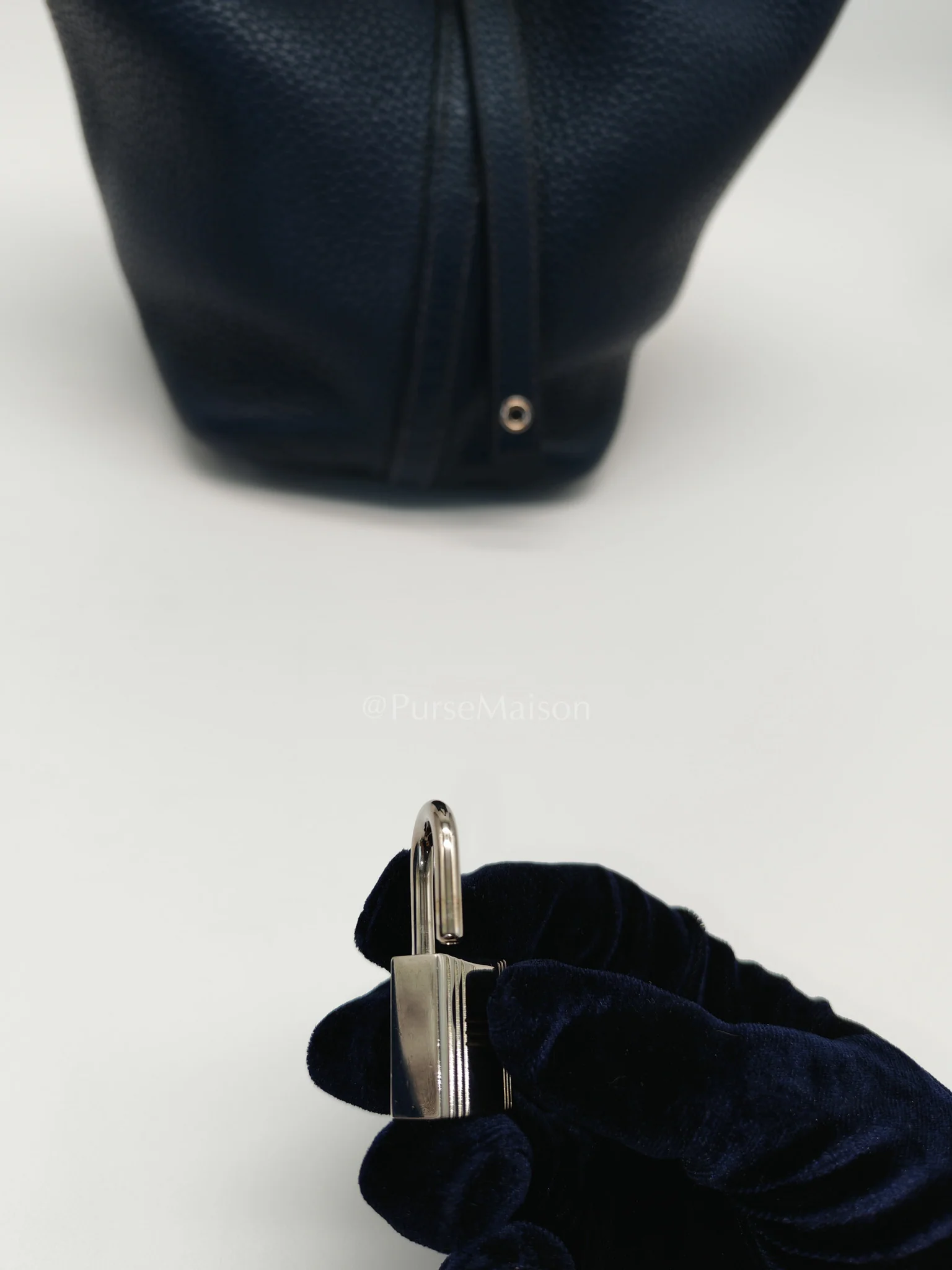 Hermes Picotin 18 in Blue Clemence Leather and Palladium Hardware Stamp M Square (2009) - Image 22