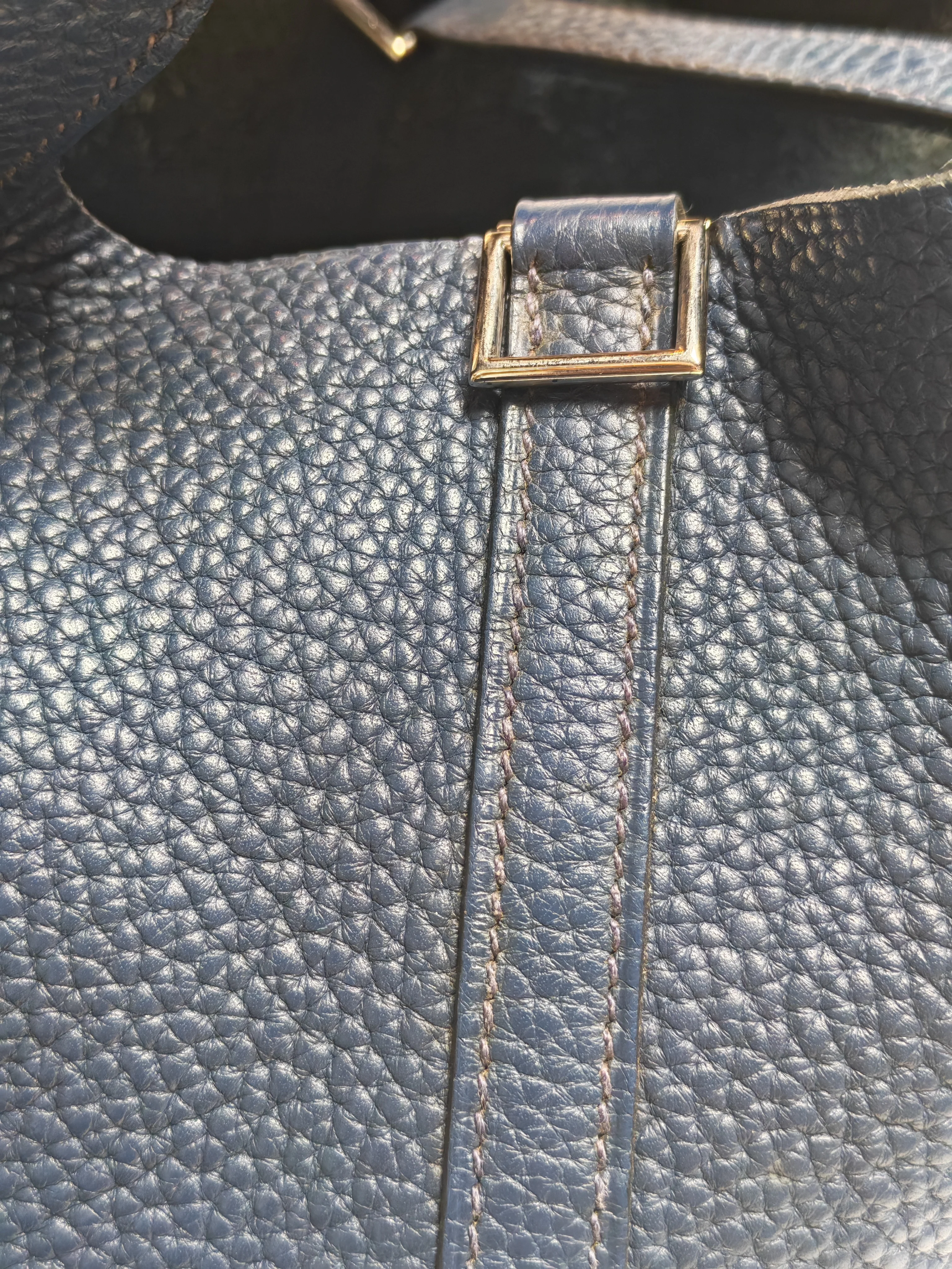 Hermes Picotin 18 in Blue Clemence Leather and Palladium Hardware Stamp M Square (2009) - Image 31