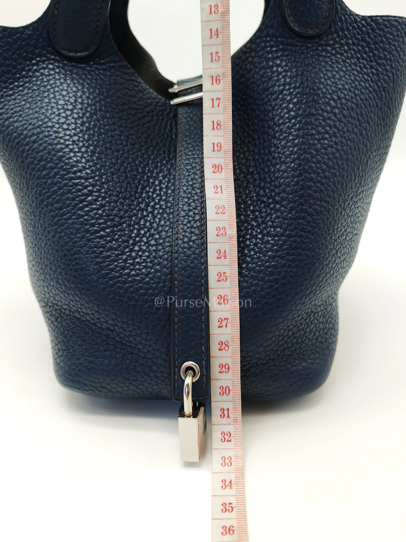 Hermes Picotin 18 in Blue Clemence Leather and Palladium Hardware Stamp M Square (2009) - Image 47