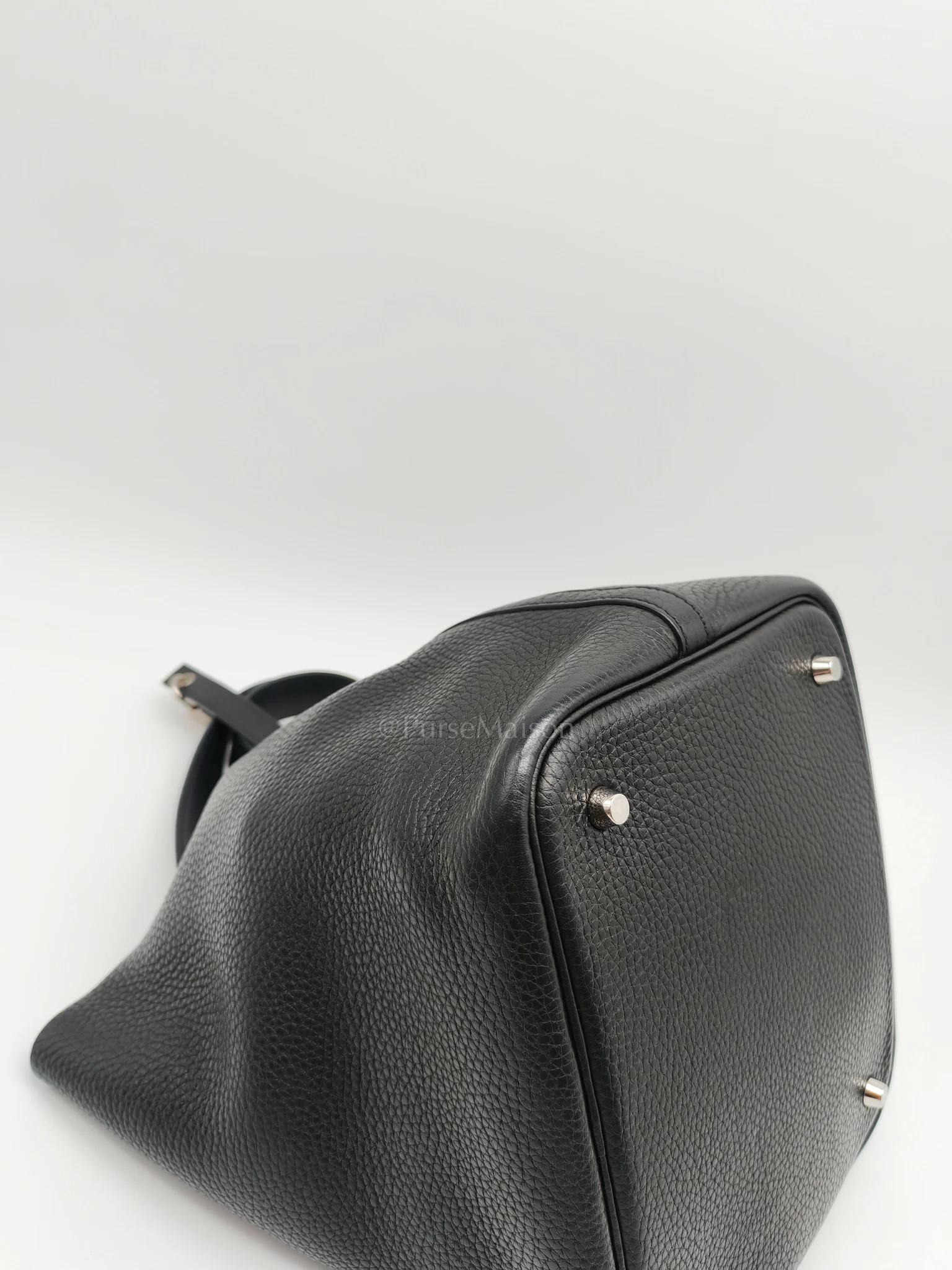 Hermes Picotin 22 in Noir Black Clemence Leather & Palladium Hardware Stamp T (2015) - Image 8