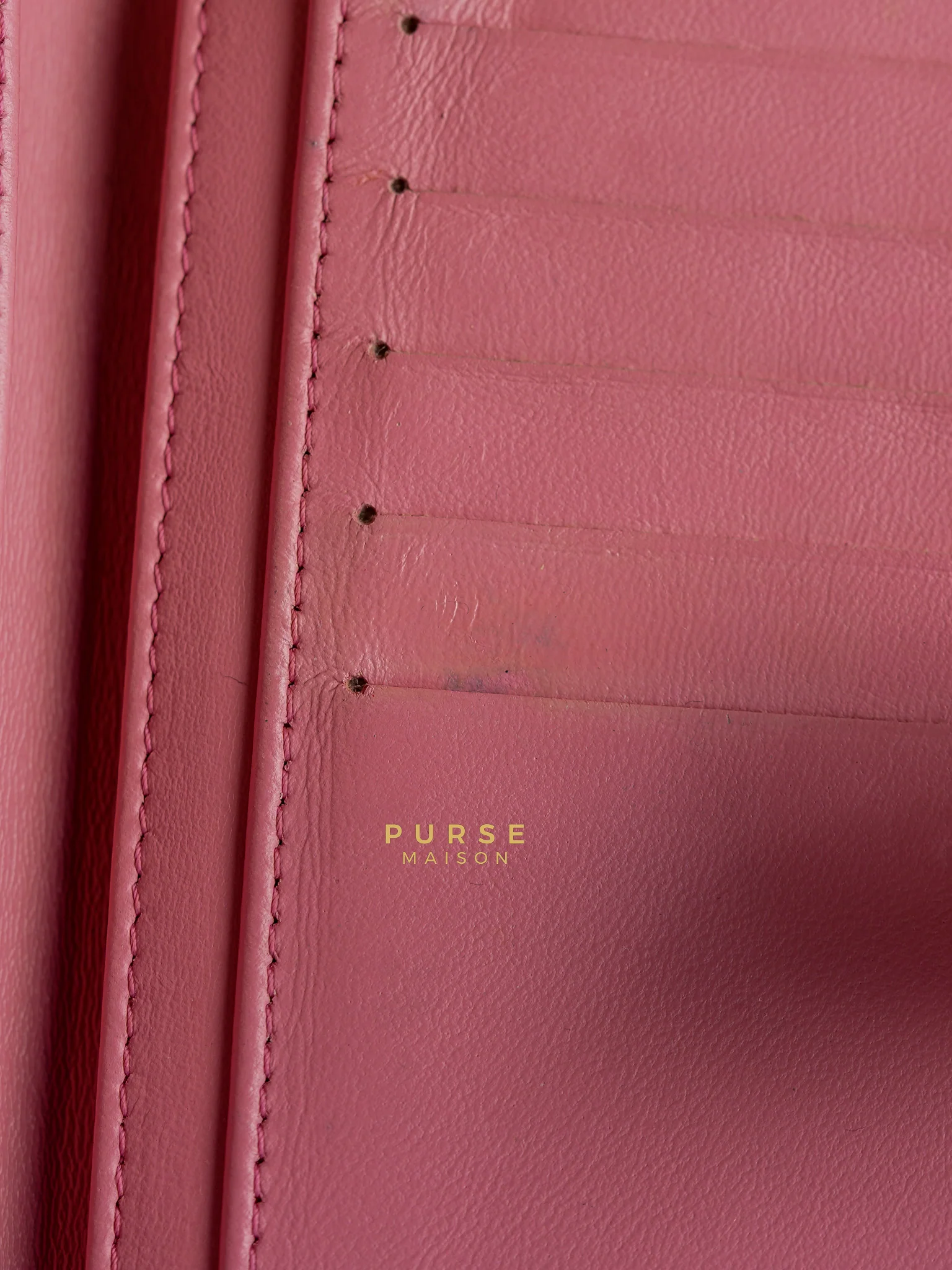 Chanel Bifold Compact Wallet in Pink Lambskin Leather and Silver Hardware Series 16 - Image 37