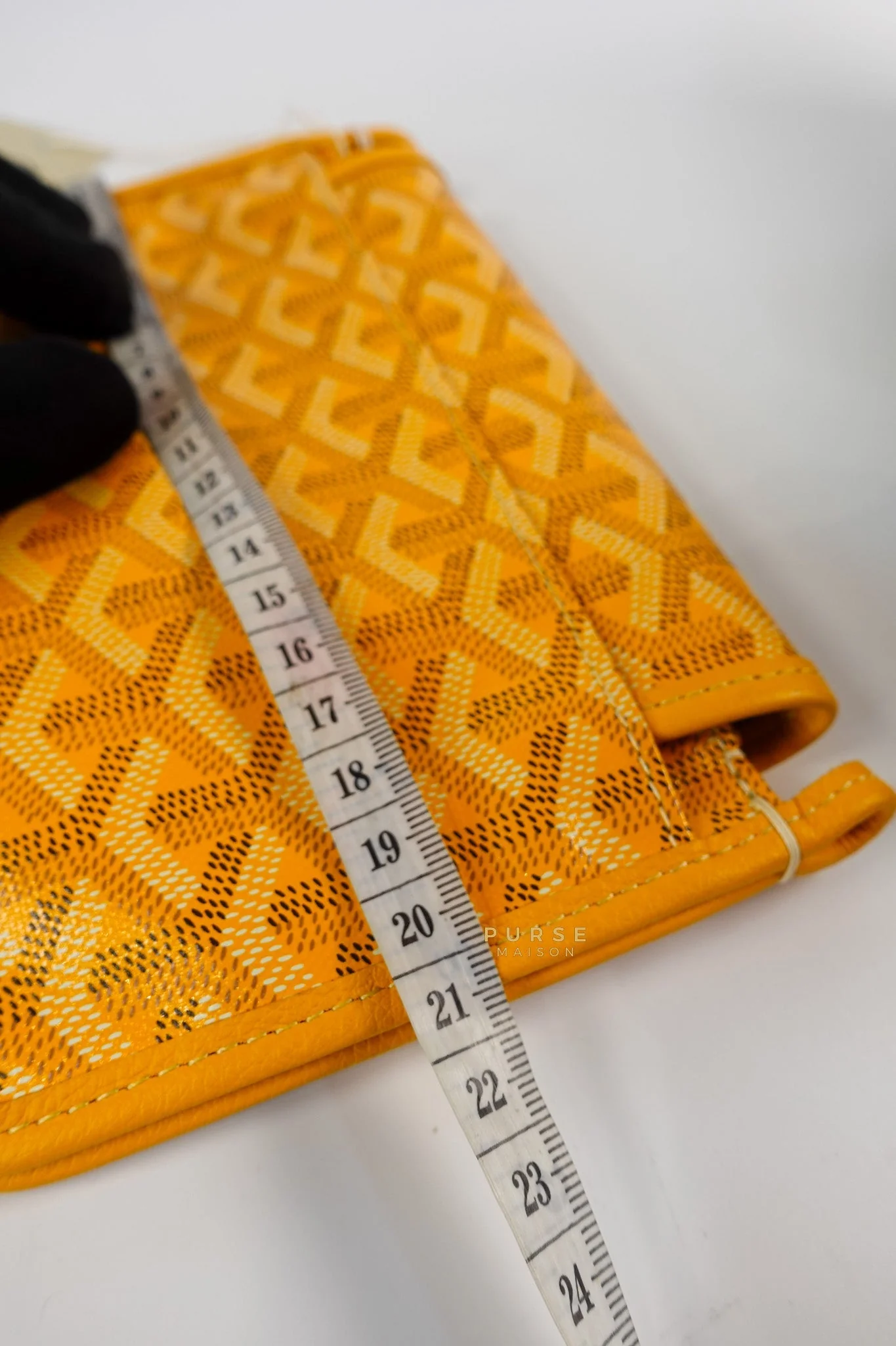 Goyard Plumet Yellow Goyardine Canvas Crossbody Bag - Image 17