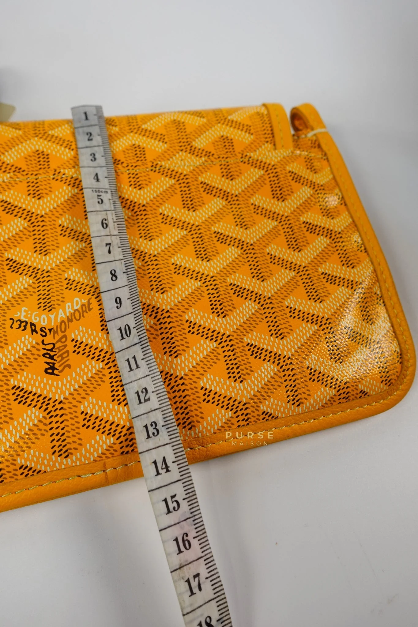 Goyard Plumet Yellow Goyardine Canvas Crossbody Bag - Image 18