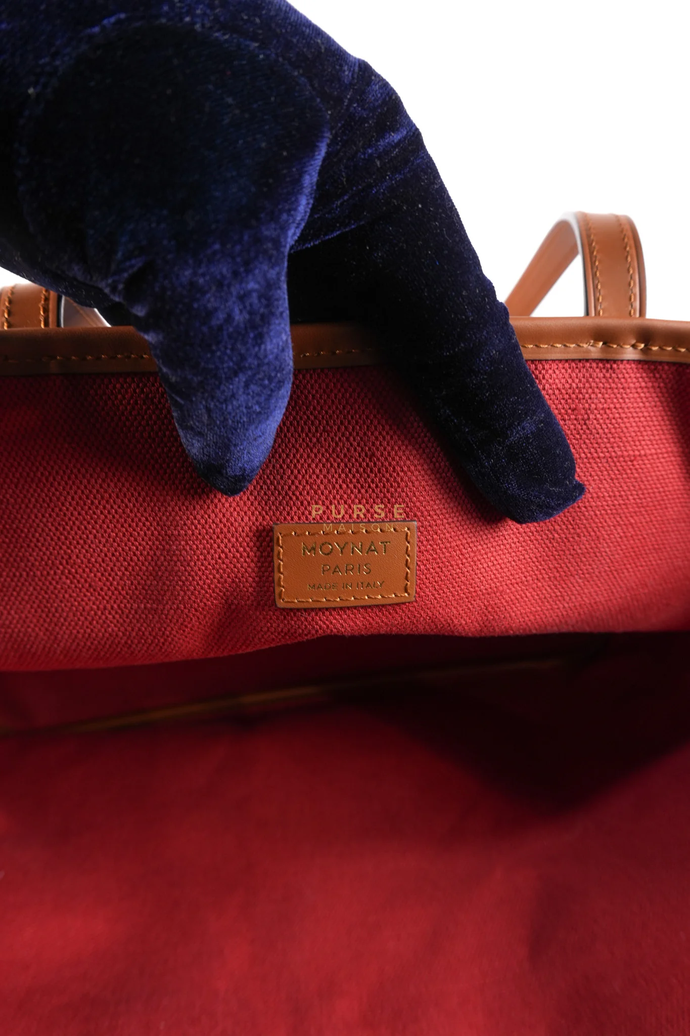 Moynat Oh! Ruban Canvas Tote Bag Blue - Image 13