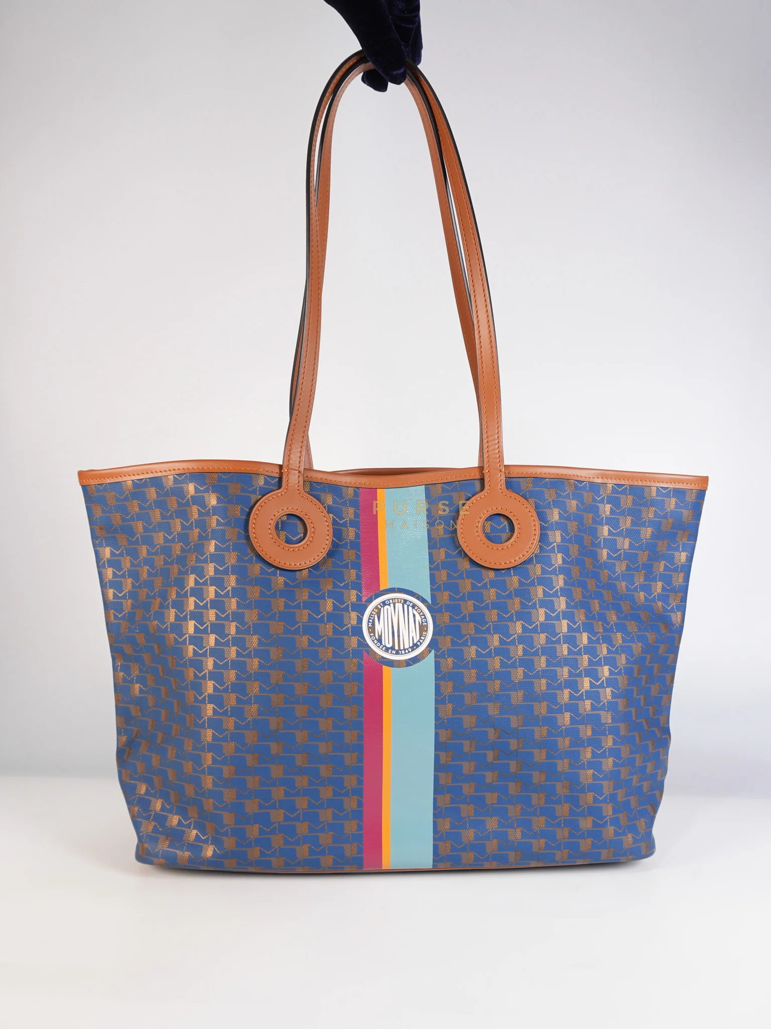 Moynat Oh! Ruban Canvas Tote Bag Blue - Image 2