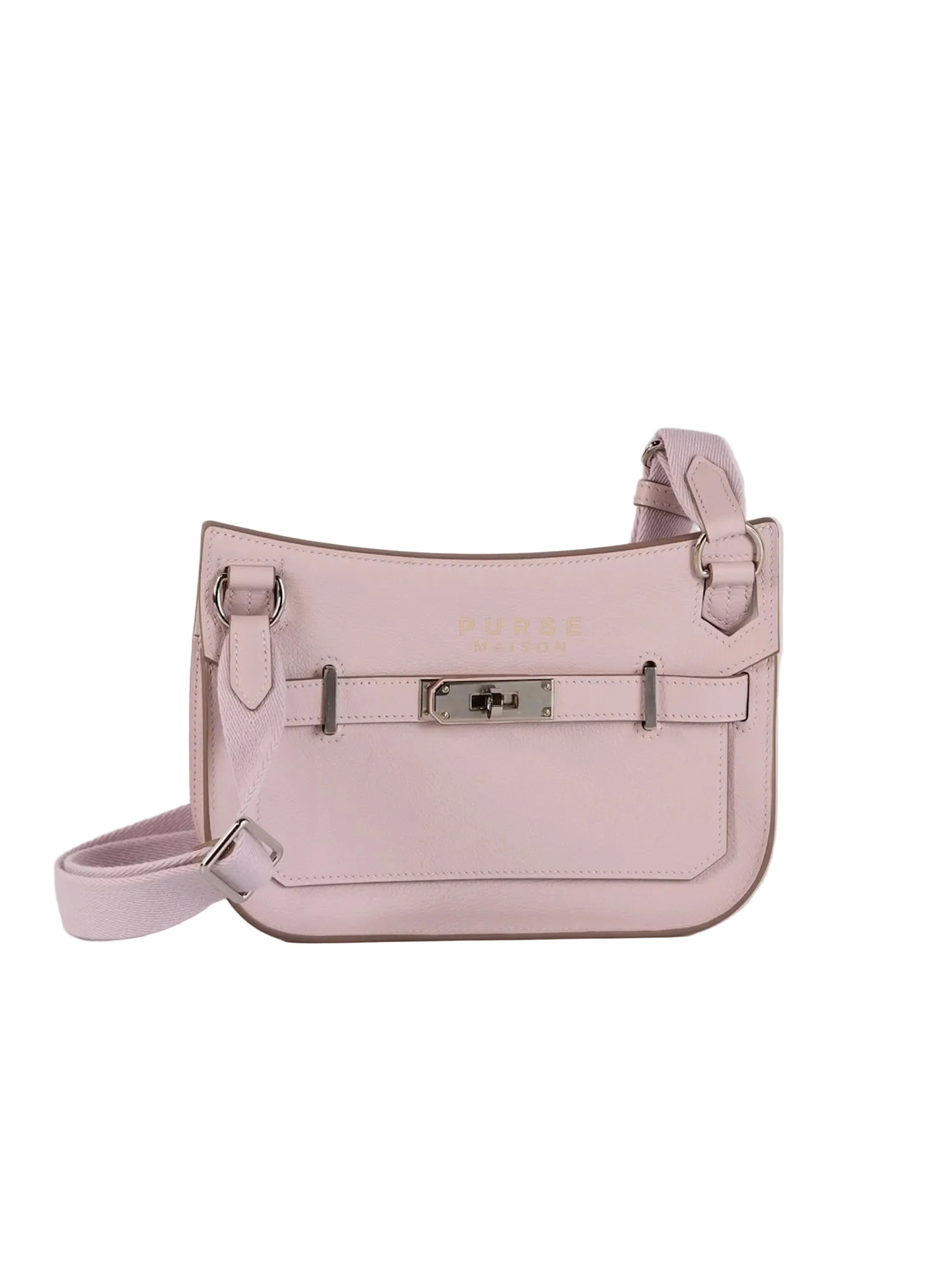 Hermes Jypsiere Mini Mauve Pale In Palladium Hardware Stamp B (2023) - Image 3