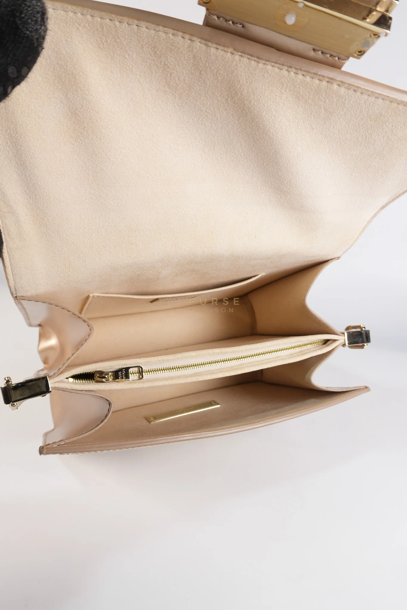 Louis Vuitton Dauphine PM in Metallic Gold Grained Calfskin Leather (Microchip) - Image 31