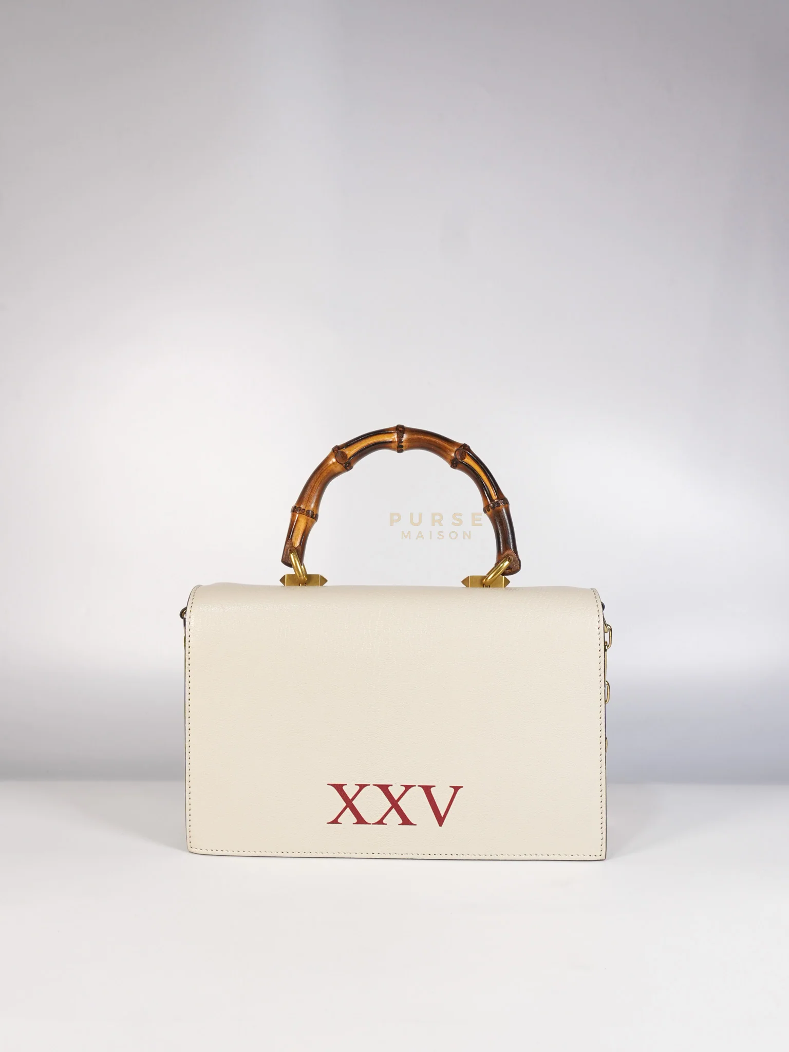 Gucci Ottilia Bee Printed Bamboo Top Handle Bag Small in Cream Leather and Snakeskin - Image 4