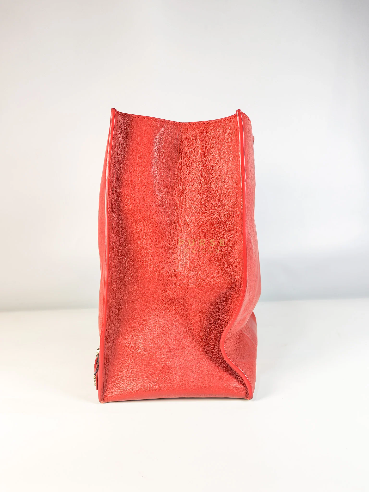 Balenciaga Papier A4 40 in Red Calfskin Leather Tote Bag - Image 5