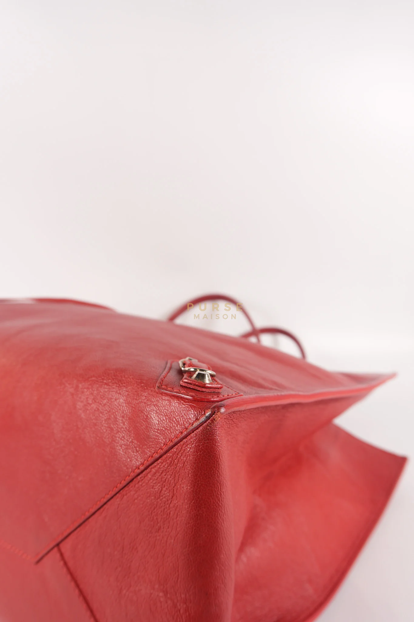 Balenciaga Papier A4 40 in Red Calfskin Leather Tote Bag - Image 8