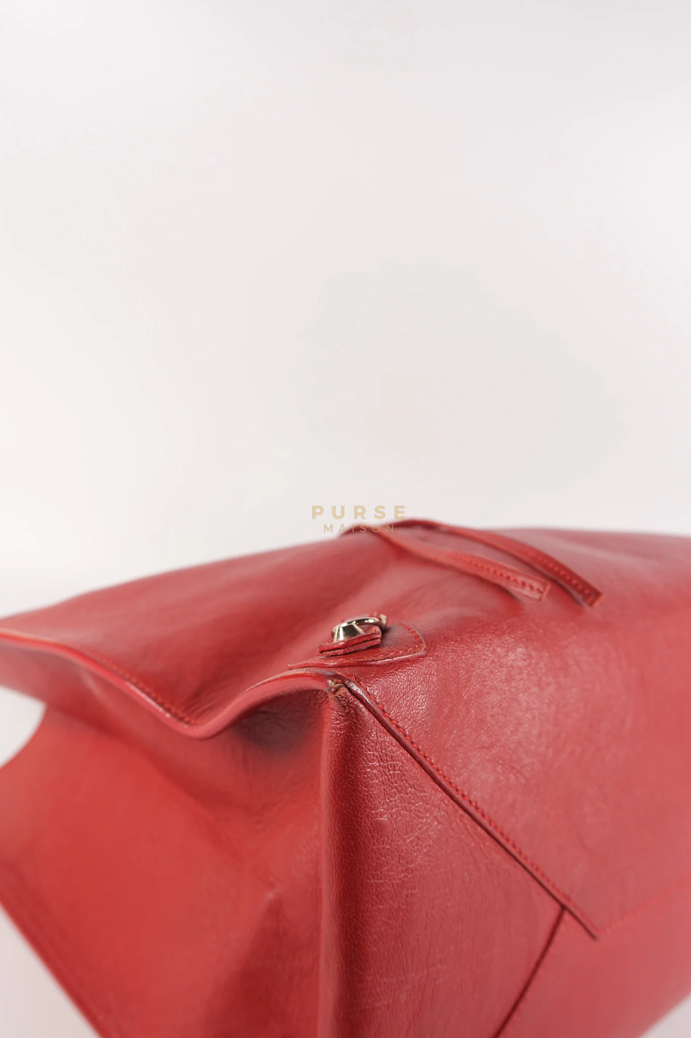 Balenciaga Papier A4 40 in Red Calfskin Leather Tote Bag - Image 9
