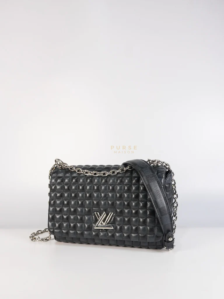 Louis Vuitton Twist Lock MM in Damier Graphite Calf Leather (Microchipped) - Image 3