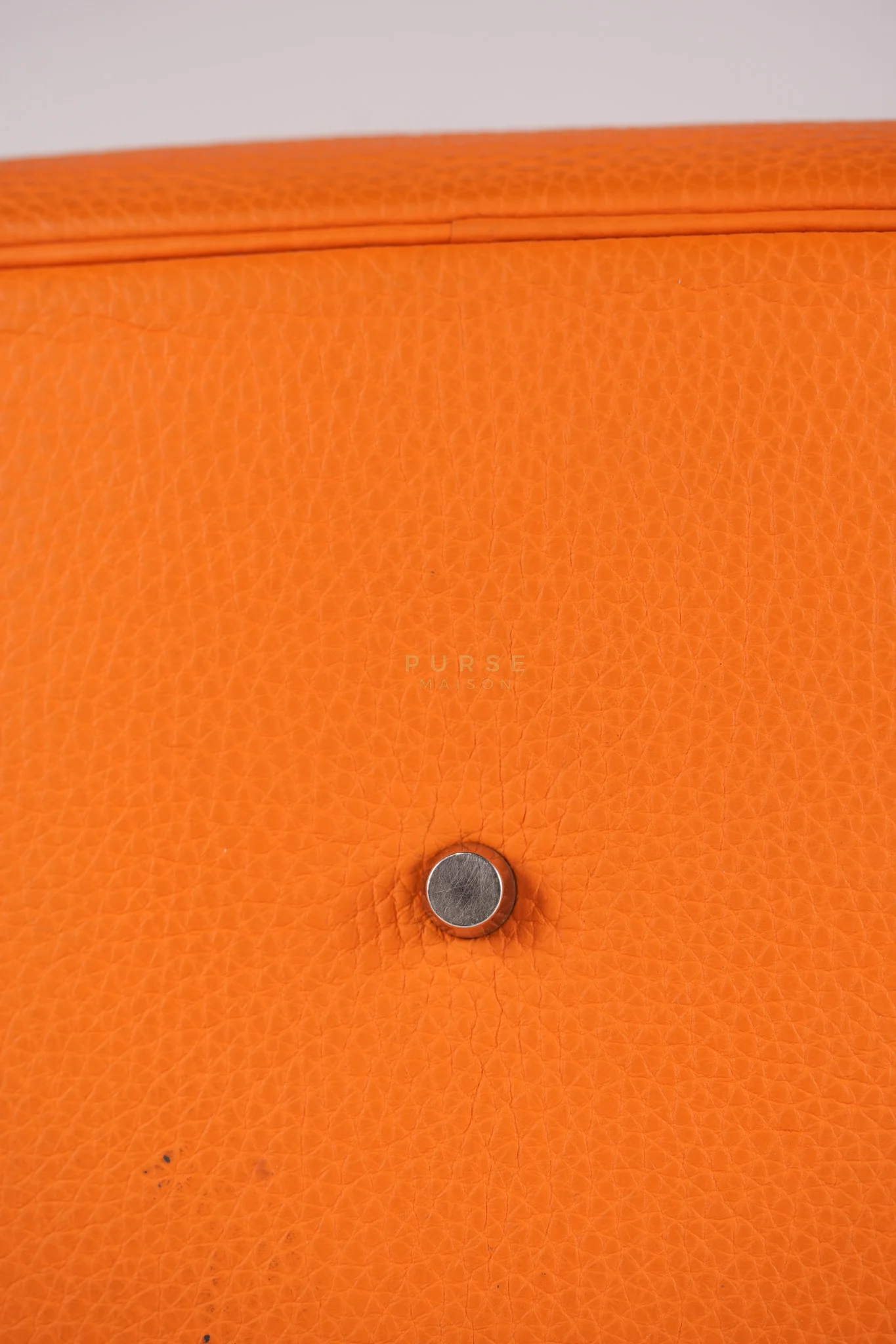 Hermes Lindy 34 Orange Clemence Leather Palladium Hardware Stamp Square O(2011) - Image 20