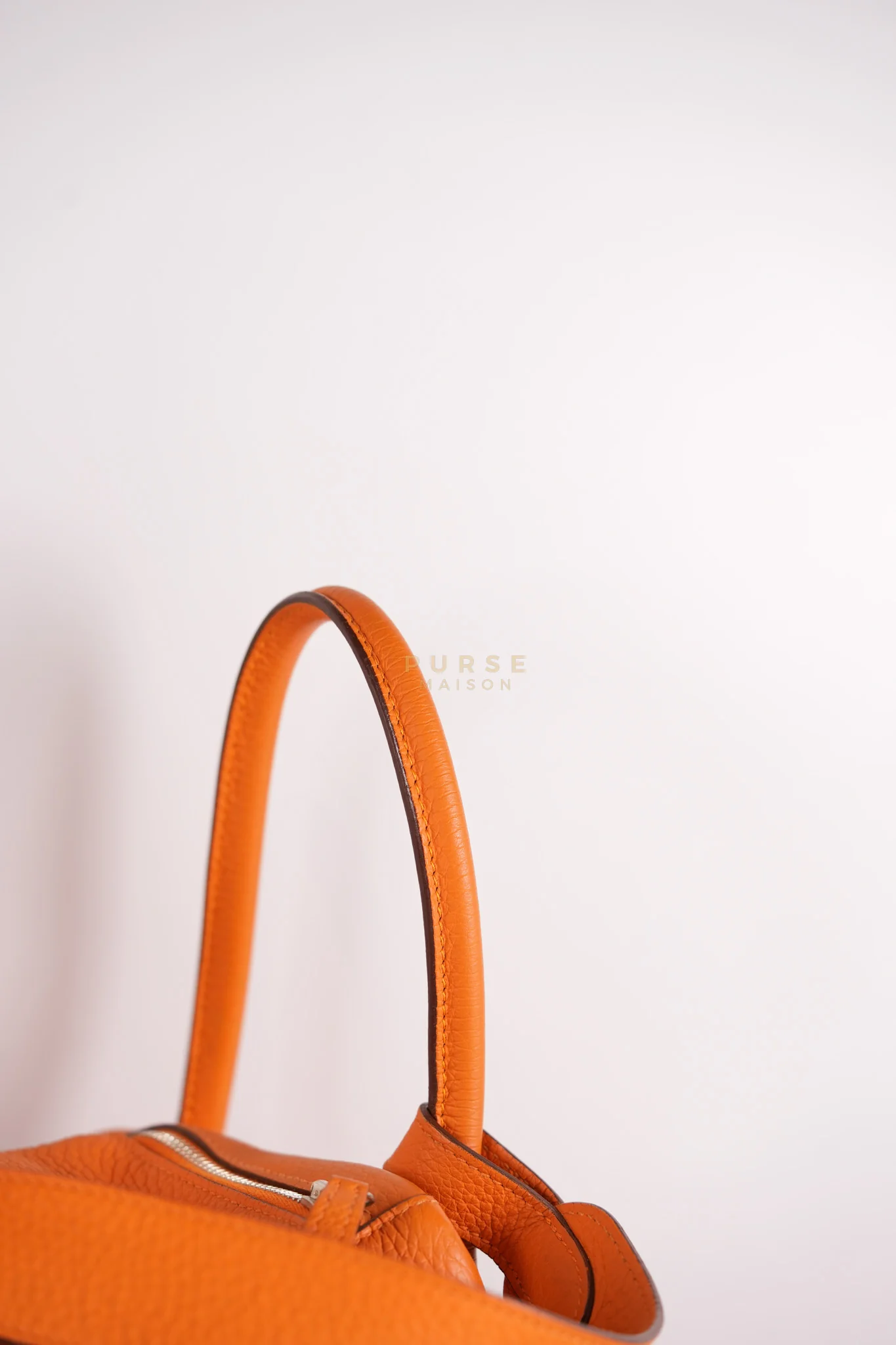 Hermes Lindy 34 Orange Clemence Leather Palladium Hardware Stamp Square O(2011) - Image 29