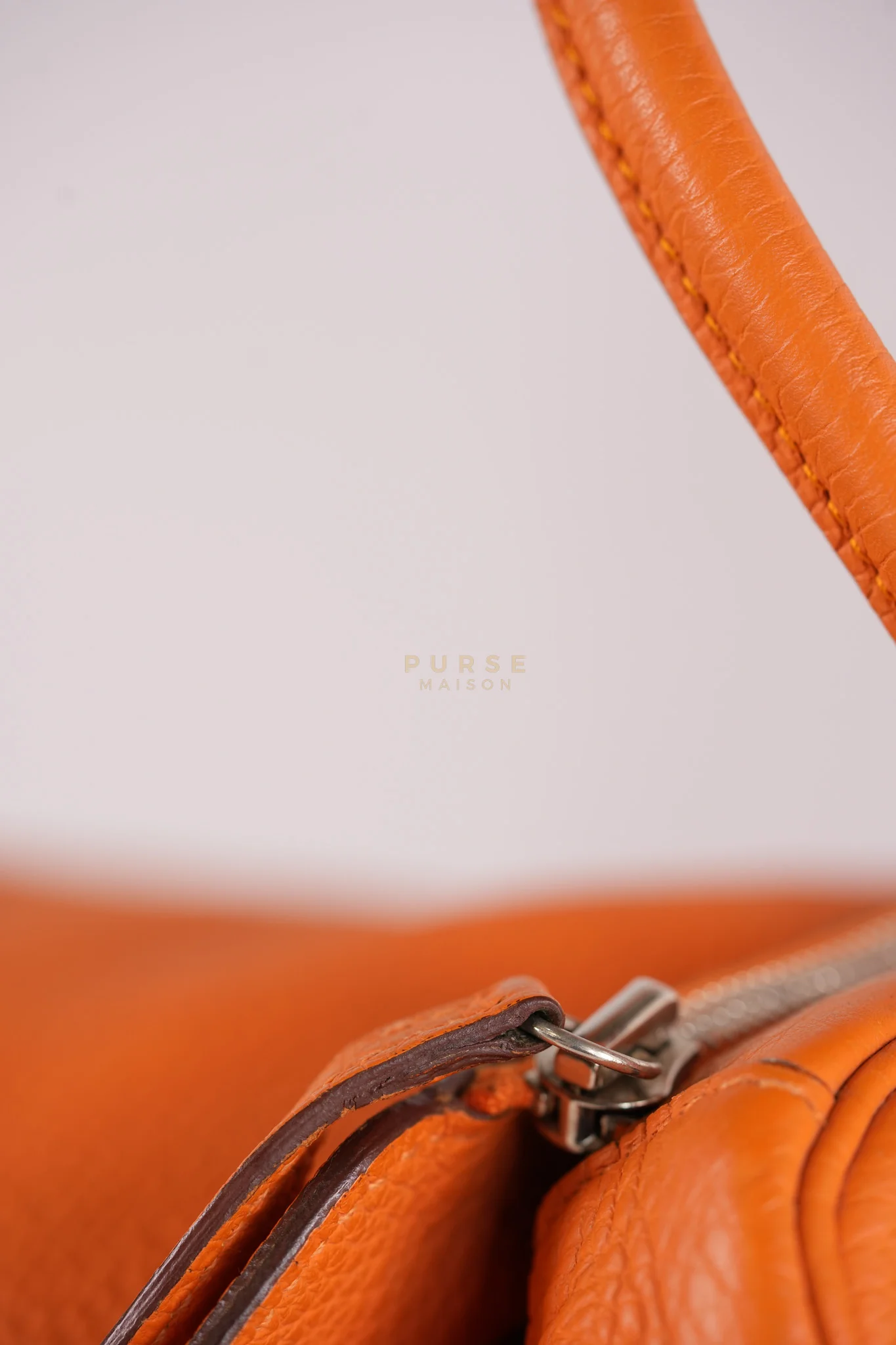 Hermes Lindy 34 Orange Clemence Leather Palladium Hardware Stamp Square O(2011) - Image 30
