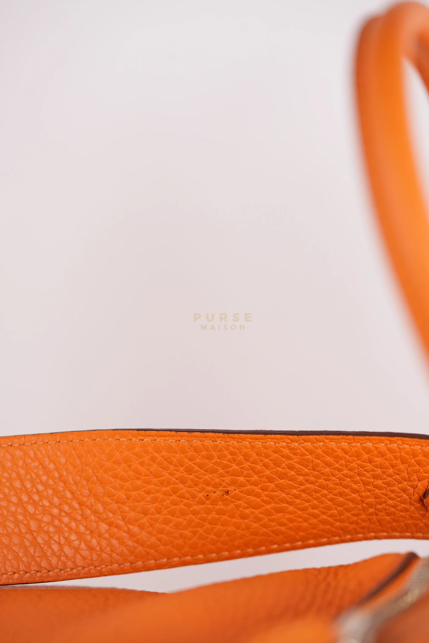 Hermes Lindy 34 Orange Clemence Leather Palladium Hardware Stamp Square O(2011) - Image 36