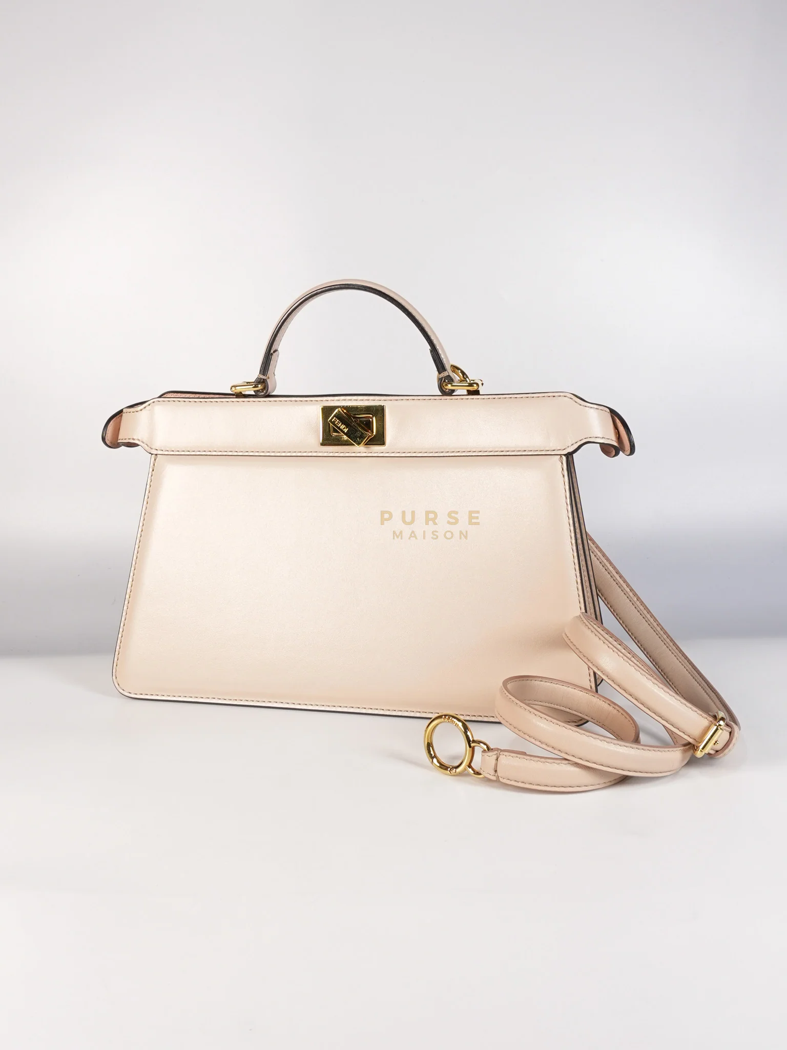 Fendi Peekaboo I See U East West Nappa Pink Leather