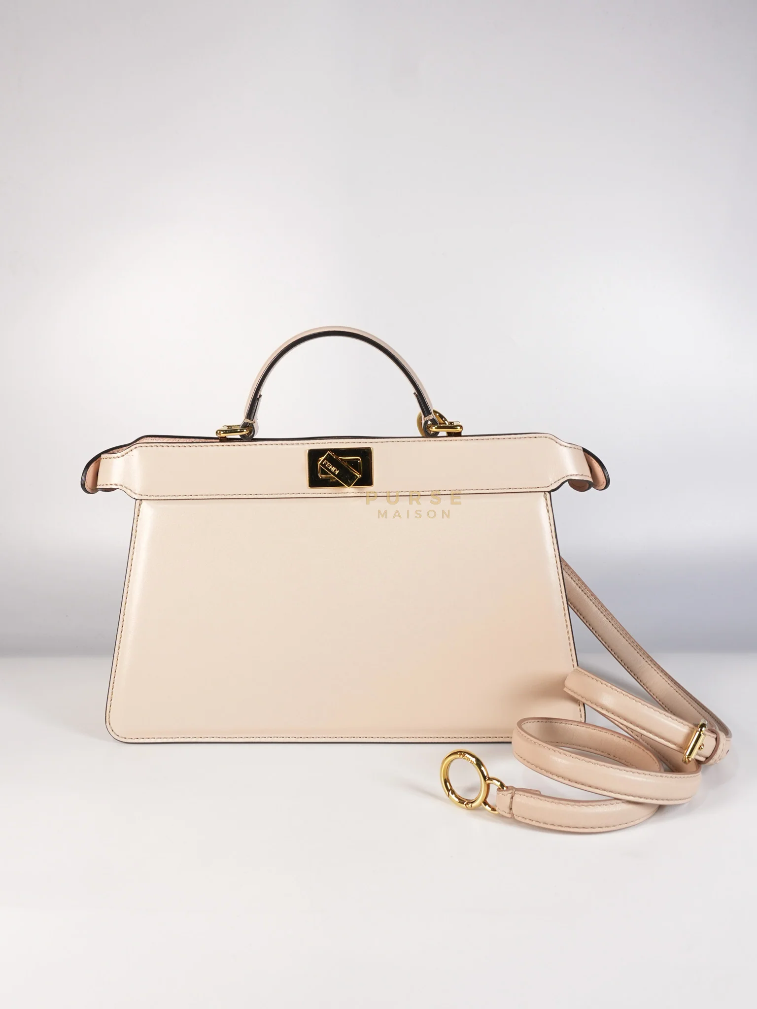 Fendi Peekaboo I See U East West Nappa Pink Leather - Image 2