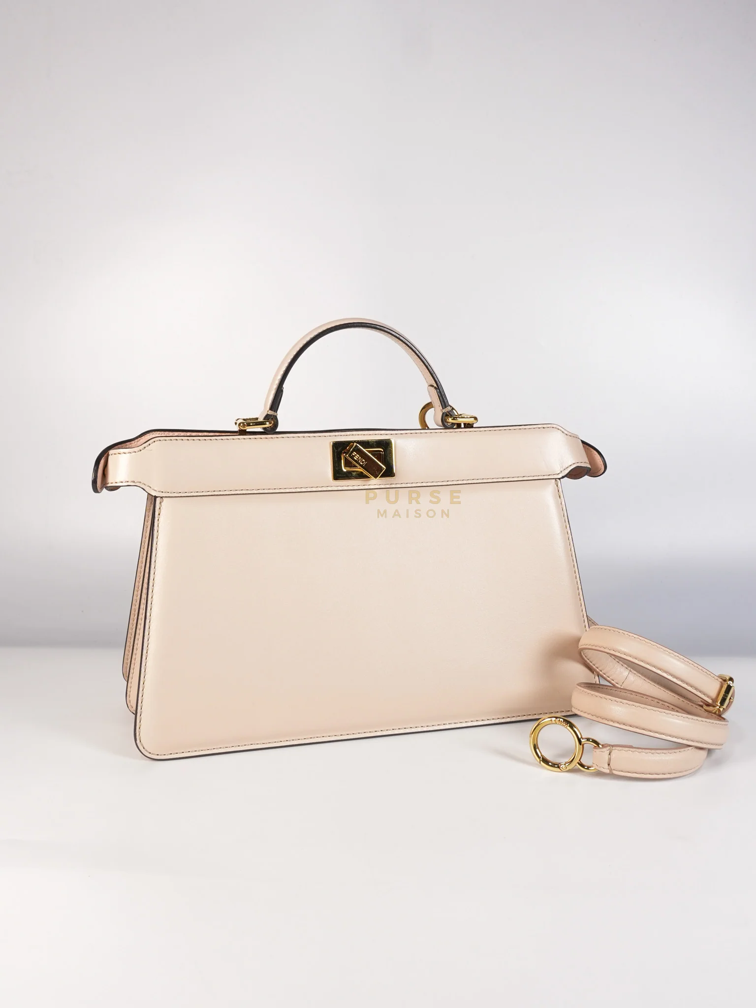 Fendi Peekaboo I See U East West Nappa Pink Leather - Image 3