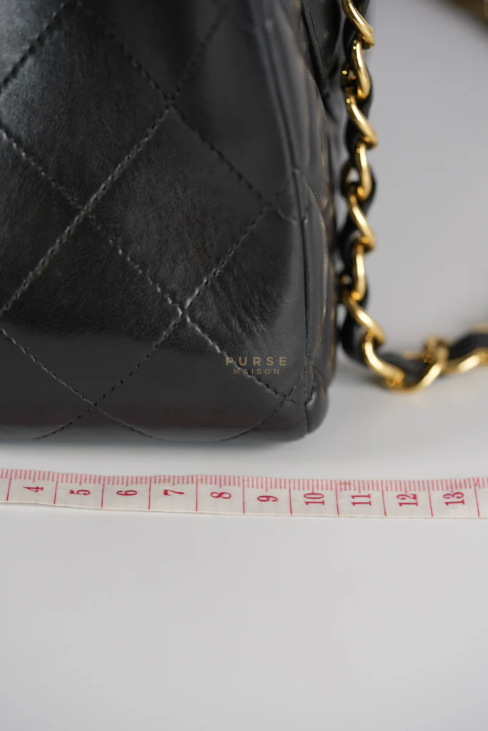 Chanel Classic Double Flap Maxi in Black Lambskin Leather and Gold Hardware Series 14 - Image 67