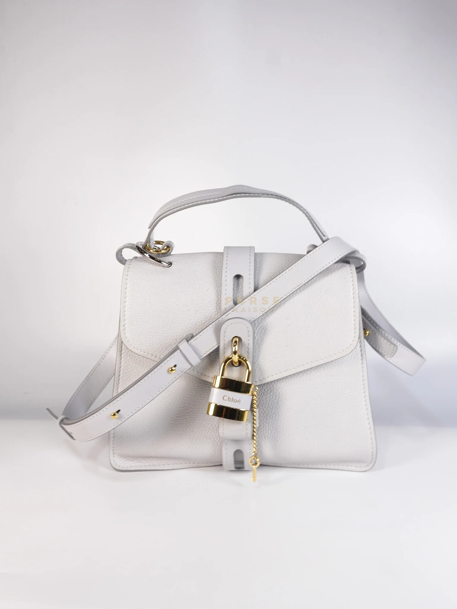 Chloe Aby Day Bag Small in Light Gray