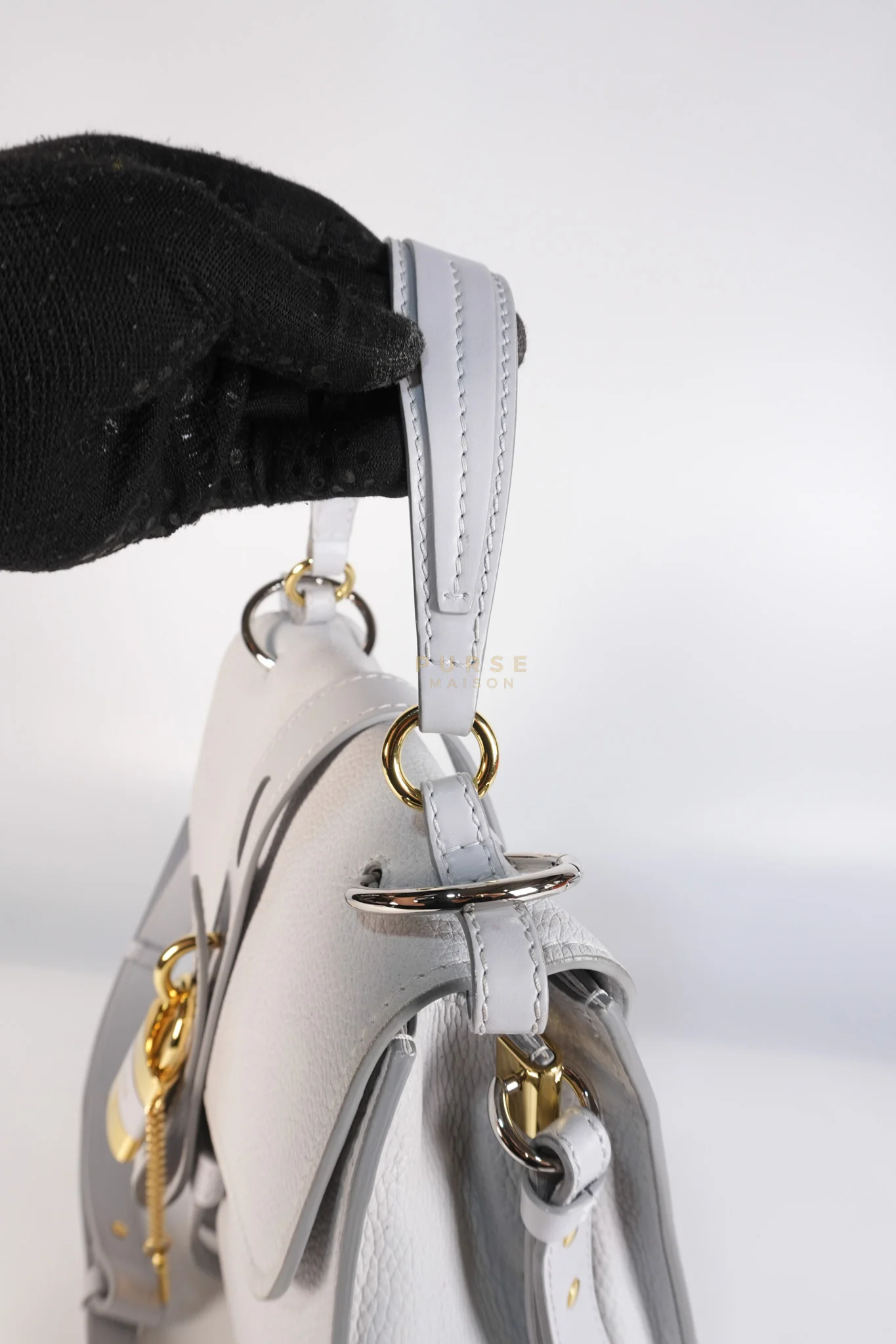 Chloe Aby Day Bag Small in Light Gray - Image 20