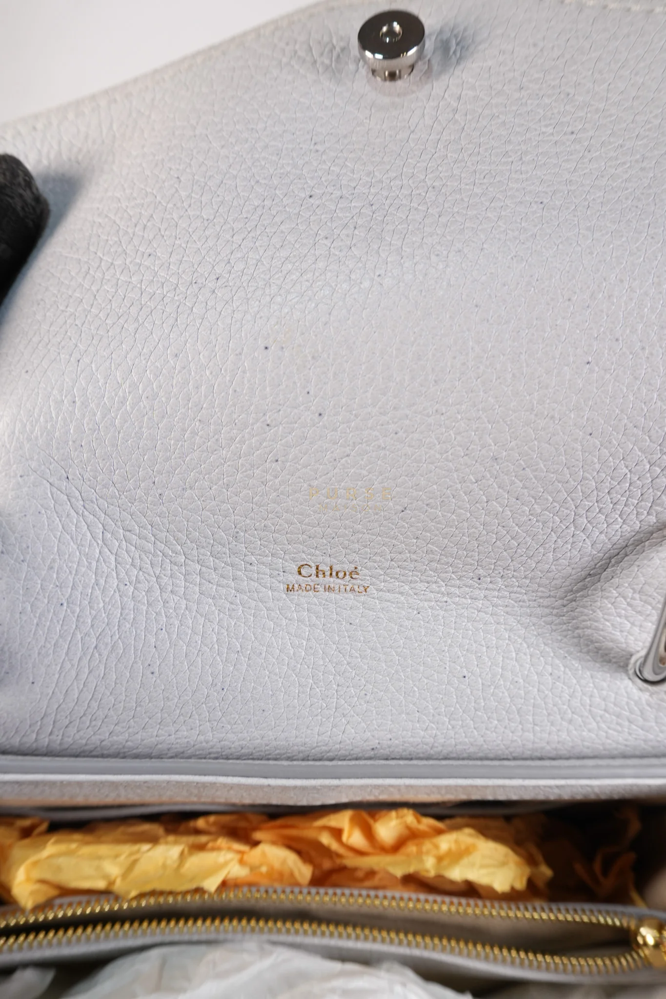 Chloe Aby Day Bag Small in Light Gray - Image 26
