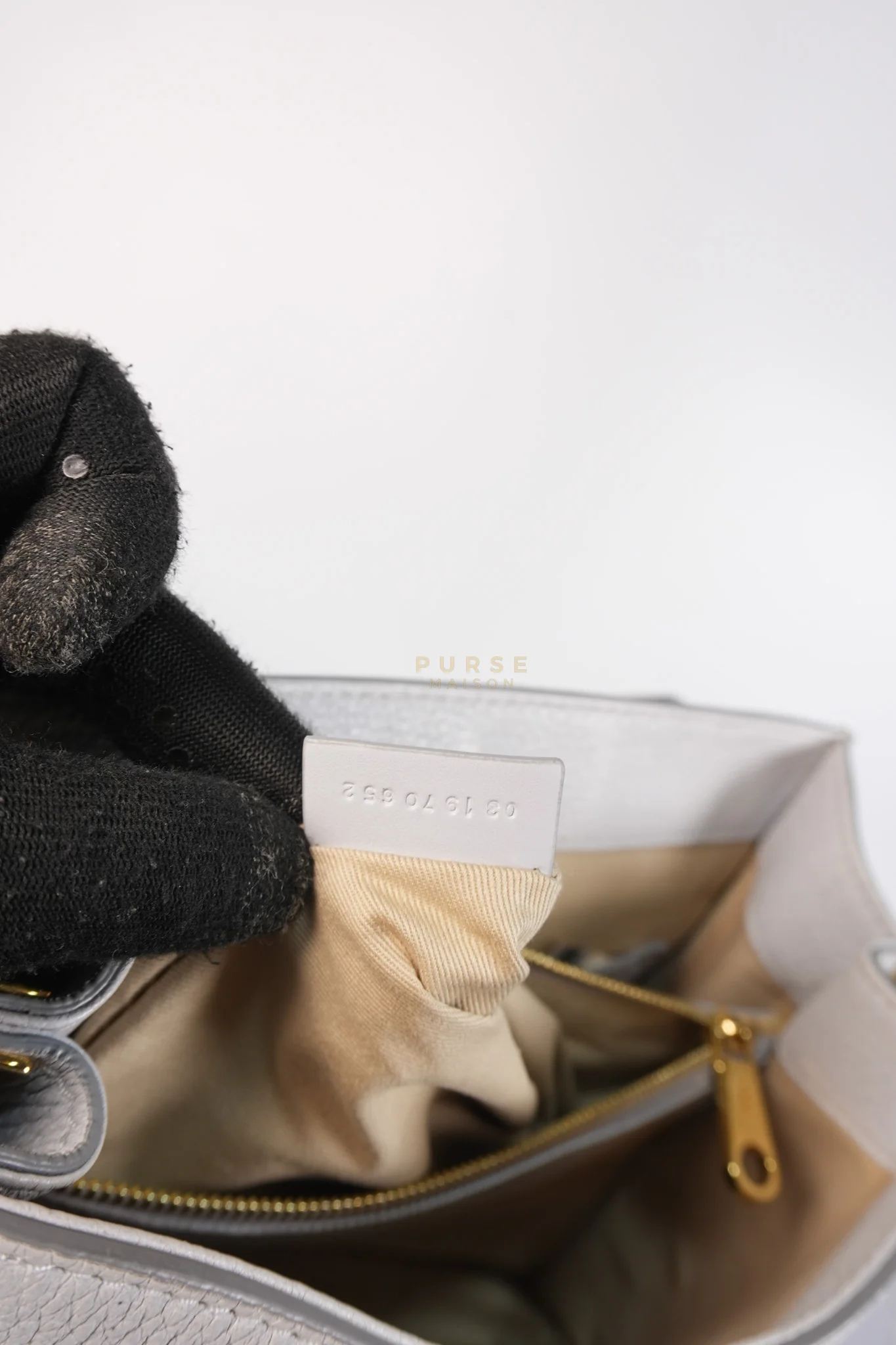 Chloe Aby Day Bag Small in Light Gray - Image 28