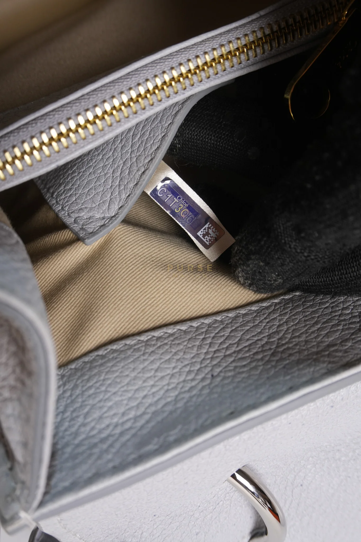 Chloe Aby Day Bag Small in Light Gray - Image 29