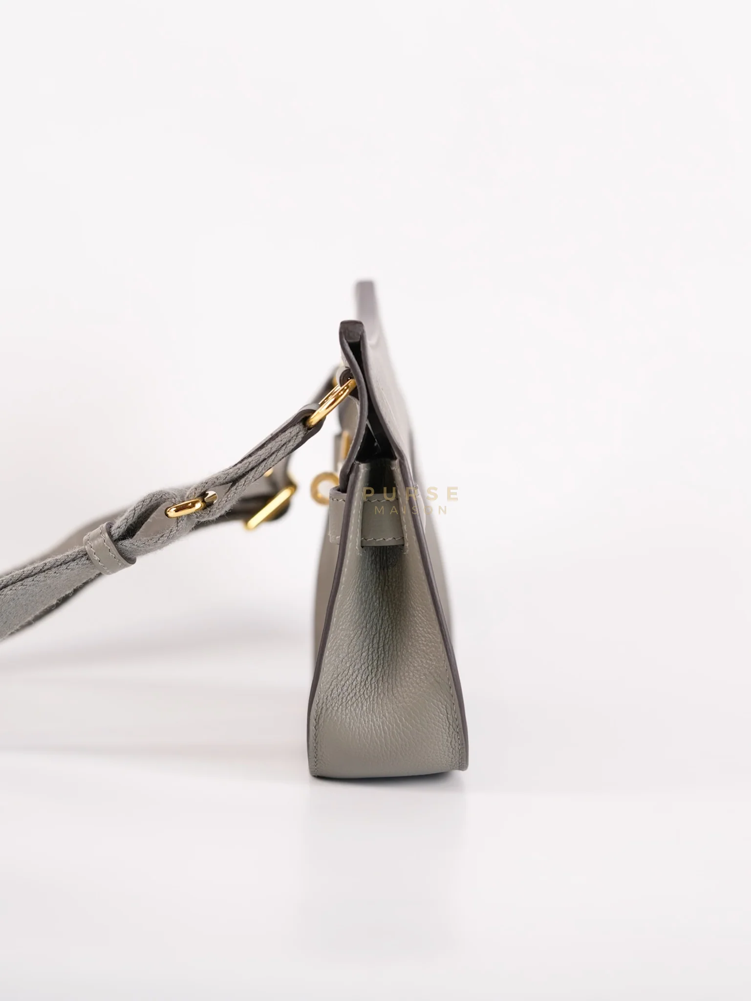 Hermes Mini Jypsiere in Gris Meyer Evercolor Leather and Gold Hardware Stamp K (2025) - Image 5