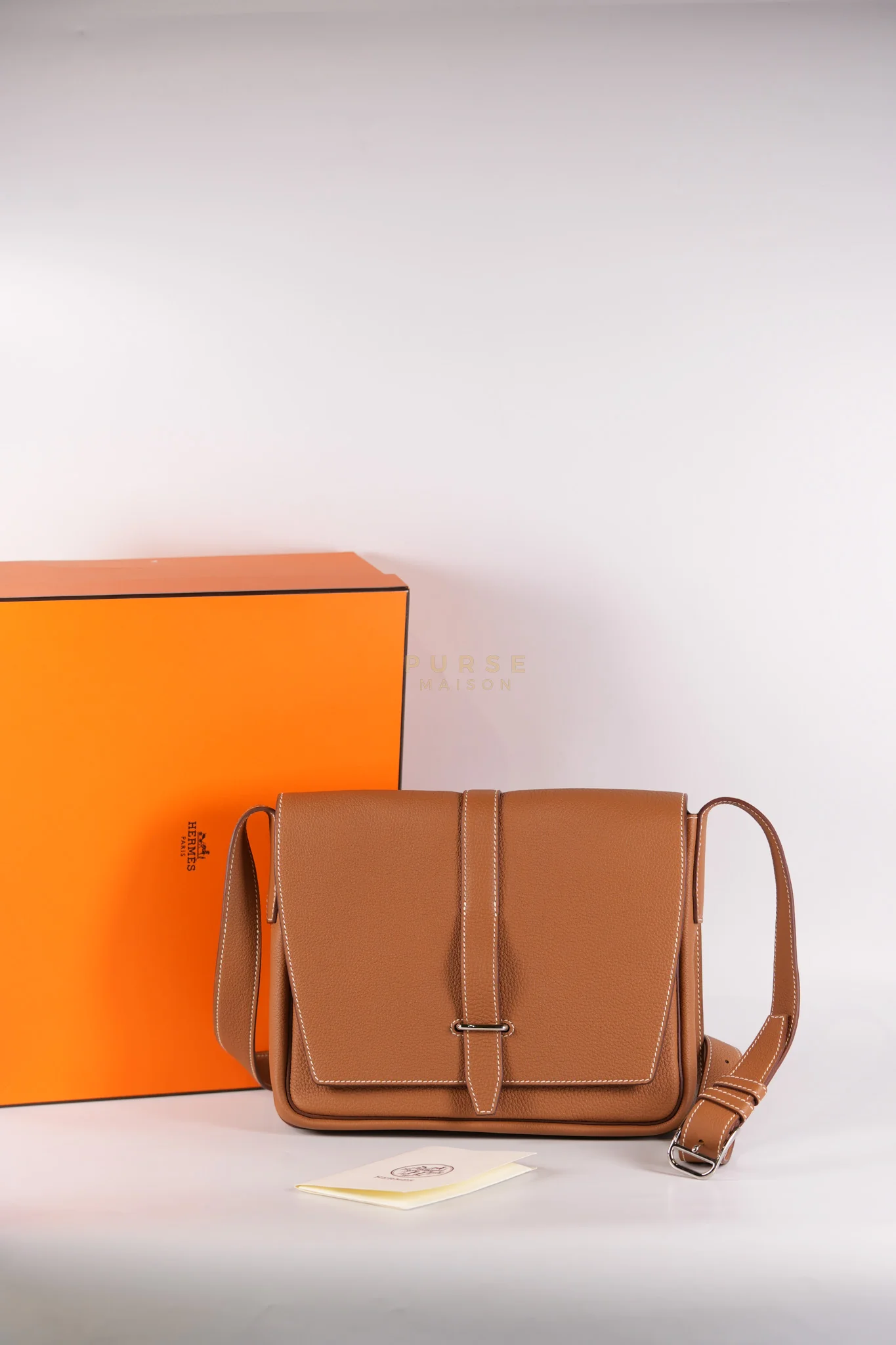 Hermes Steve Light Junior in Gold Togo Leather and Palladium Hardware Stamp Z (2021) - Image 28