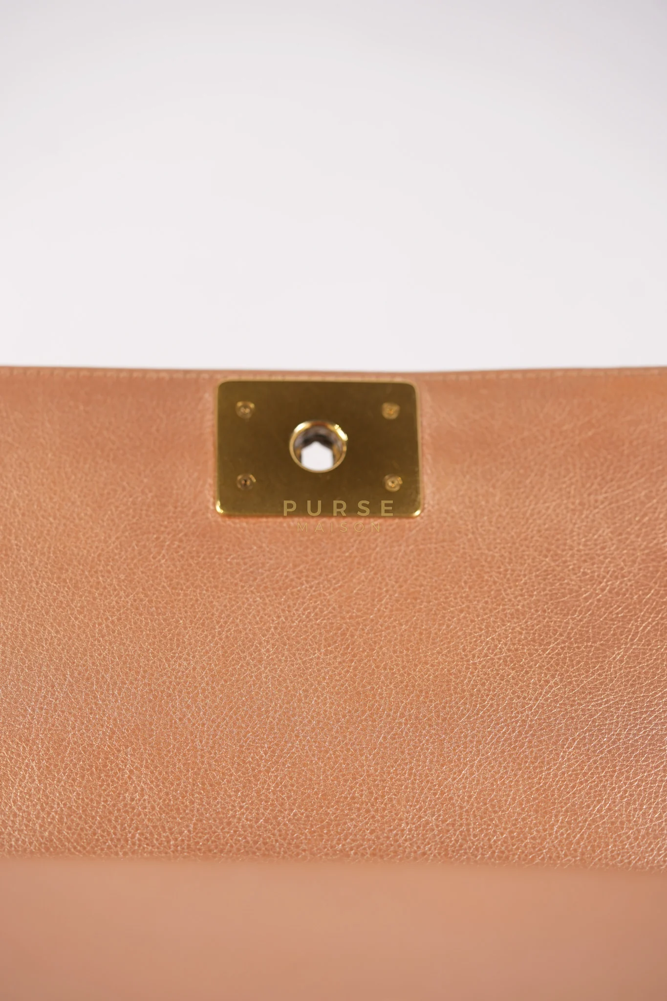 Chanel Le Boy Old Medium in Metallic Bronze Quilted Calfskin Leather and Gold Hardware Series 20 - Image 22
