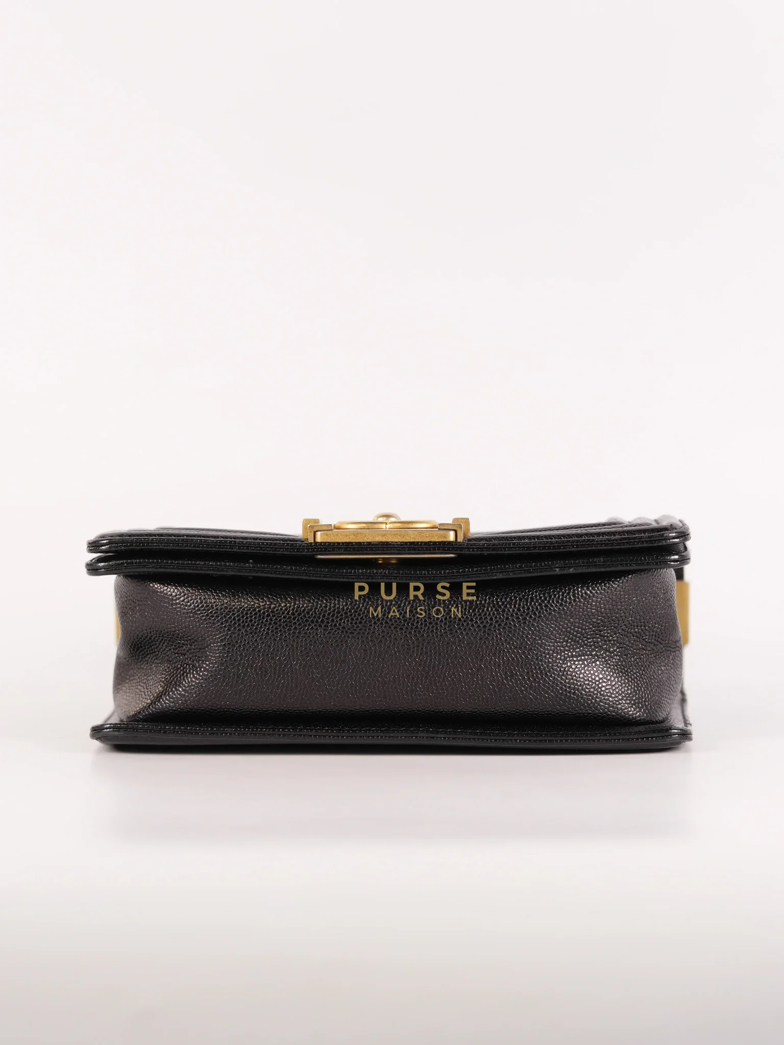 Chanel Boy Small Chevron in Black Caviar Leather and Aged Gold Hardware Series 24 - Image 7