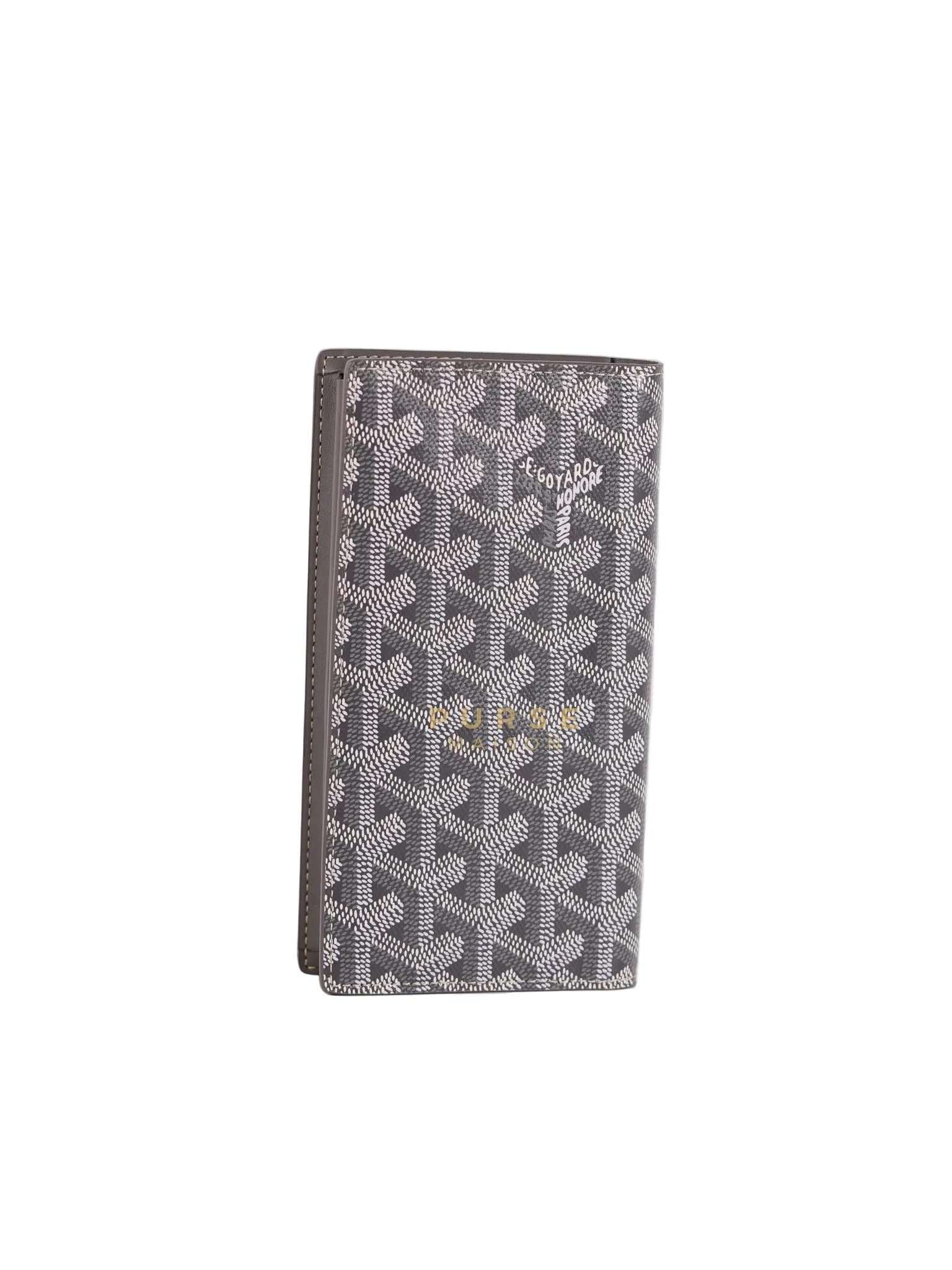 Goyard Lambert Long Wallet in Gray Goyardine Canvas - Image 3