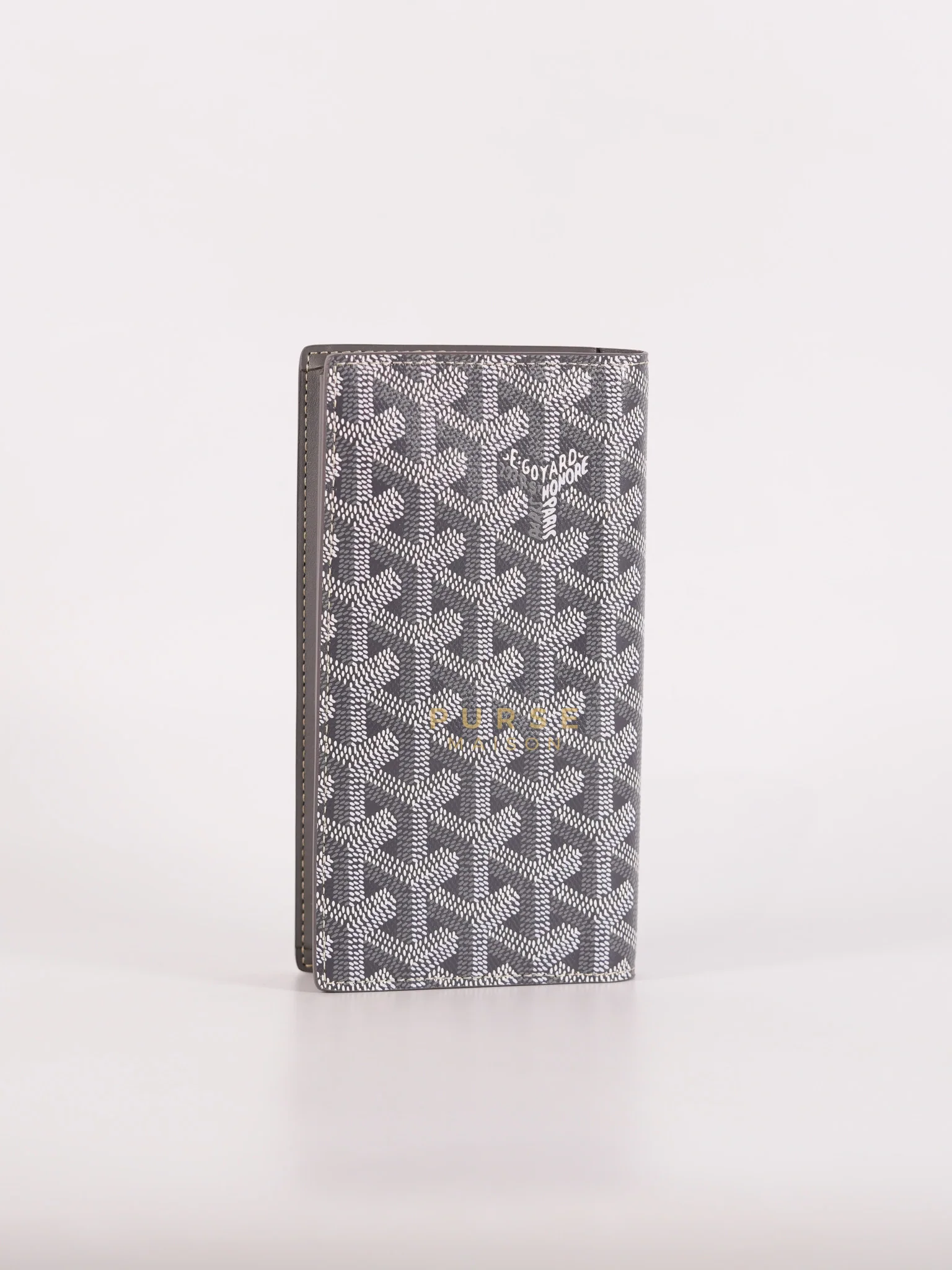 Goyard Lambert Long Wallet in Gray Goyardine Canvas - Image 4