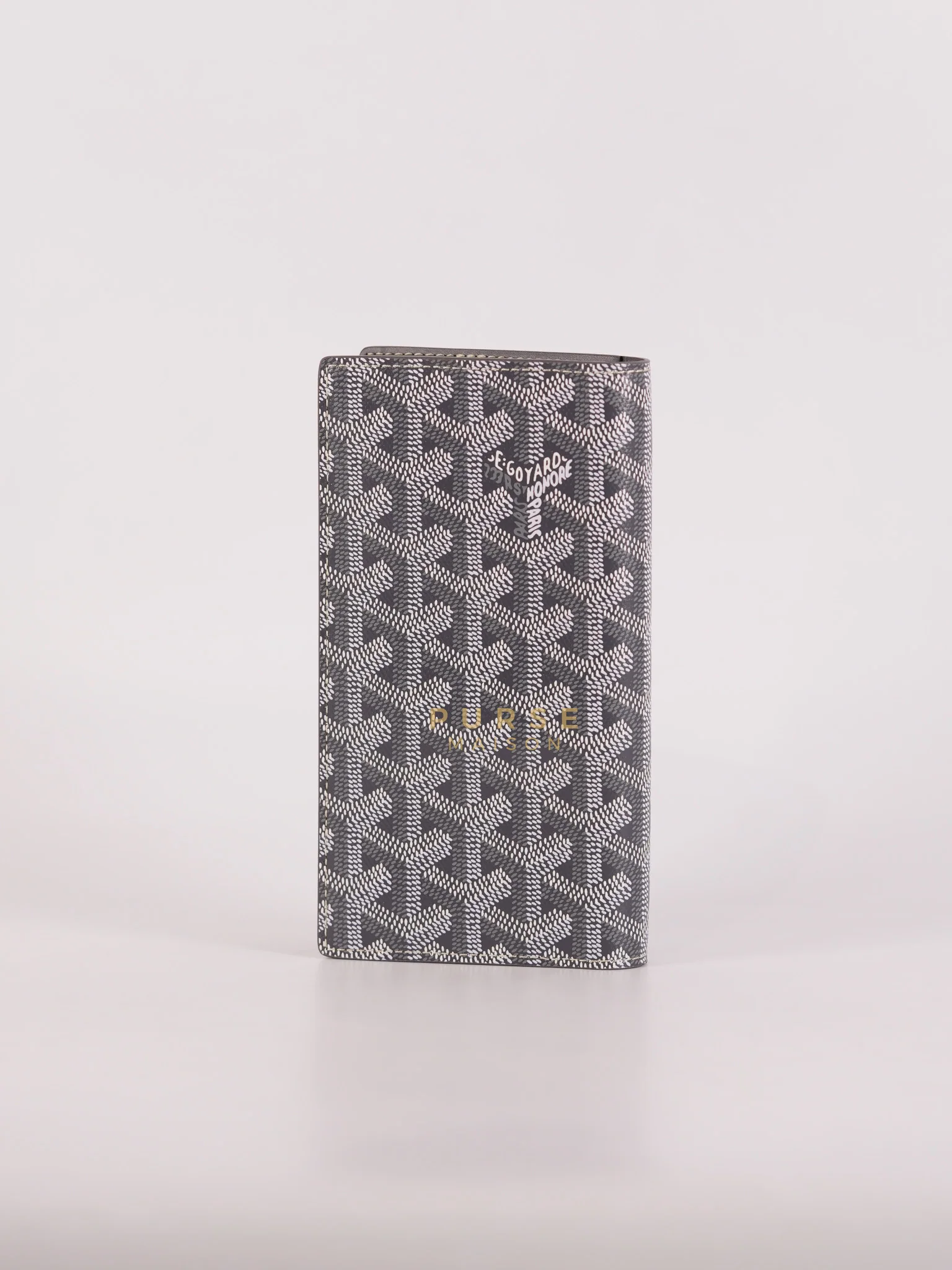 Goyard Lambert Long Wallet in Gray Goyardine Canvas - Image 5