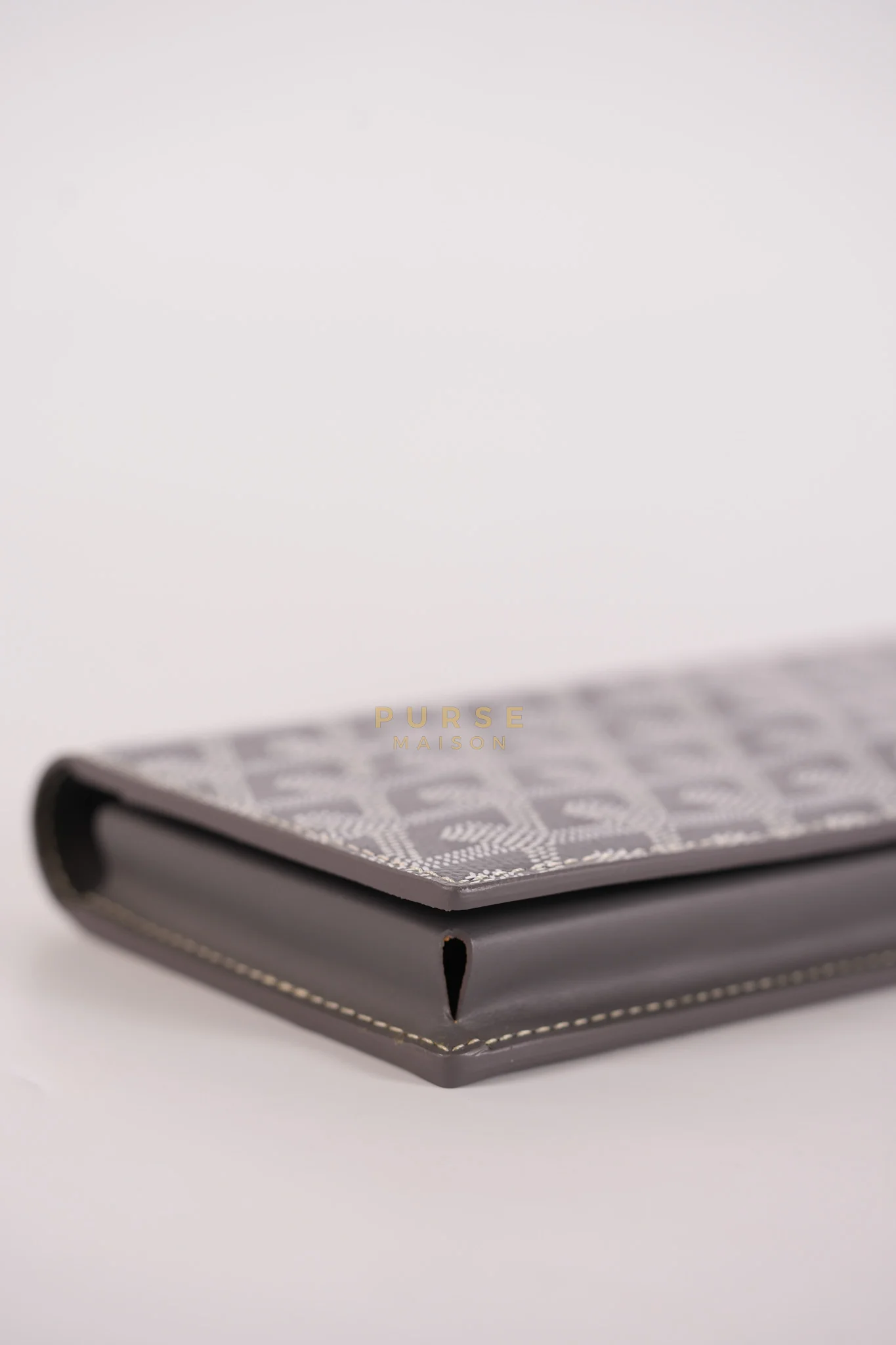 Goyard Lambert Long Wallet in Gray Goyardine Canvas - Image 9
