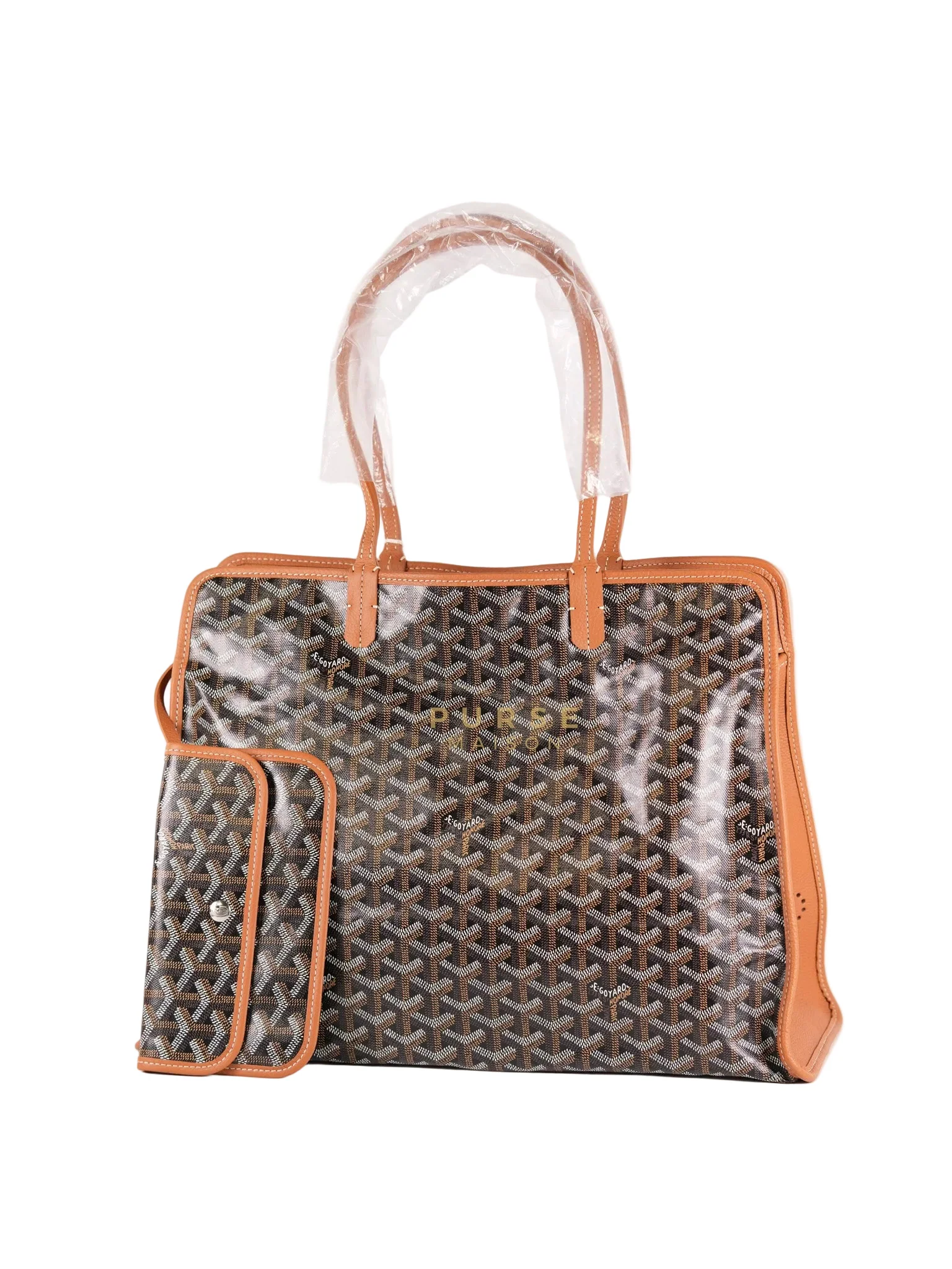 Goyard Sac Hardy PM Noir Et Naturel/Tan Goyardine Canvas - Image 3