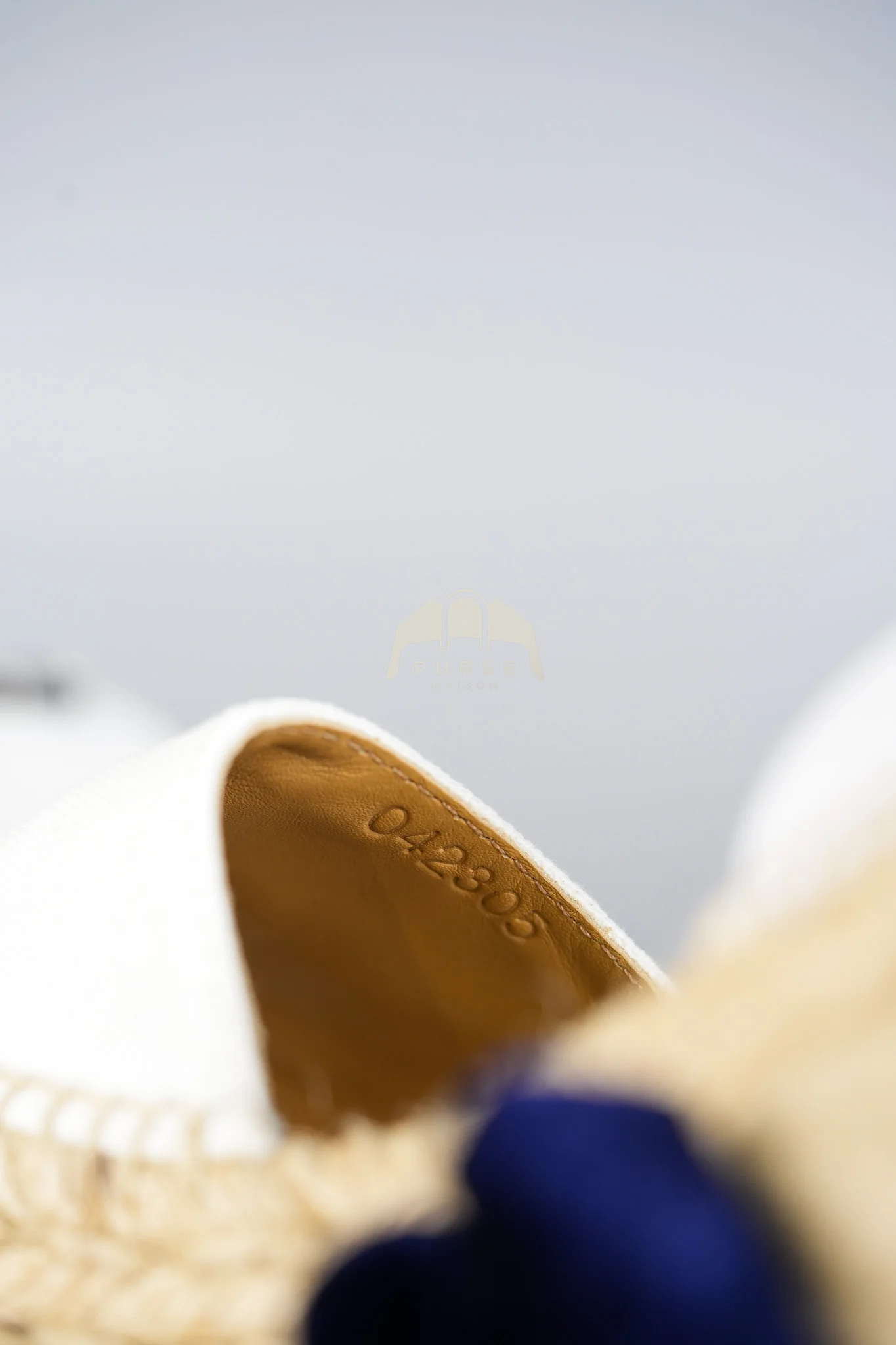 Loewe Anagram White Canvas Wedge Sandals Size 37EU (24cm) - Image 13